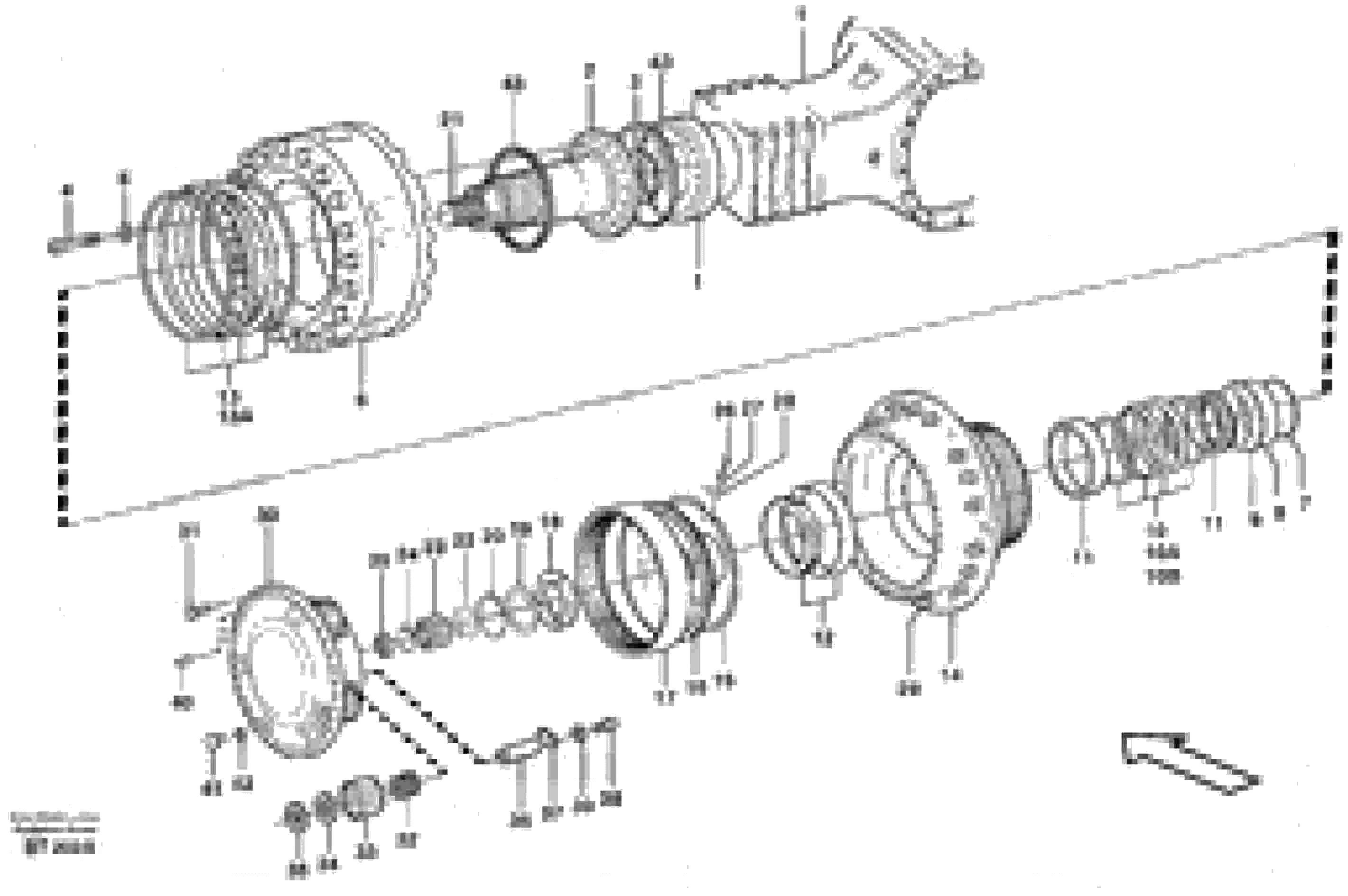 Схема запчастей Volvo A40D - 90767 Hub reduction, motorunit 