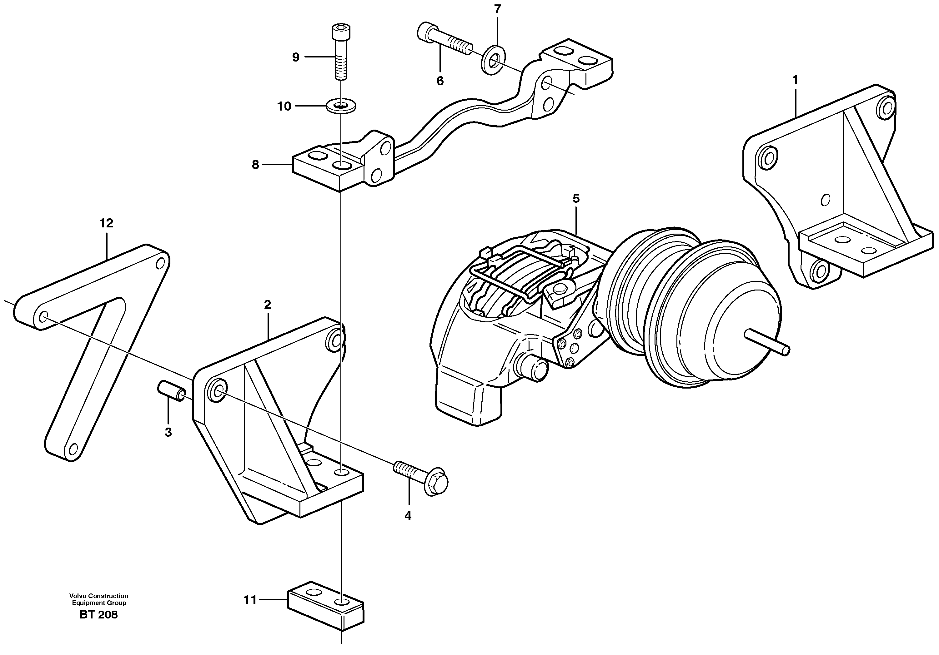 Схема запчастей Volvo A40D - 23279 Parking brake 