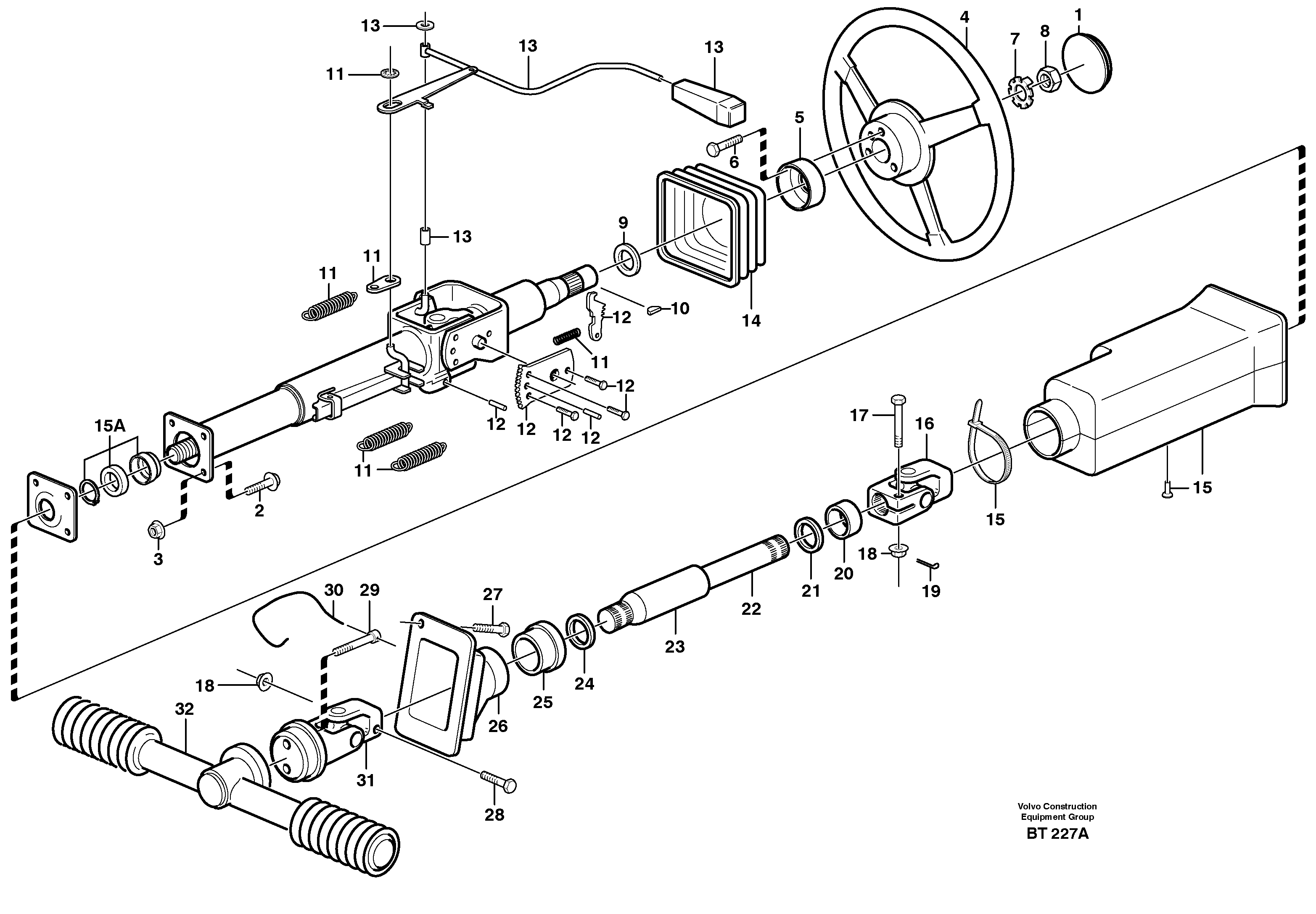 Схема запчастей Volvo A40D - 41104 Рулевая система 