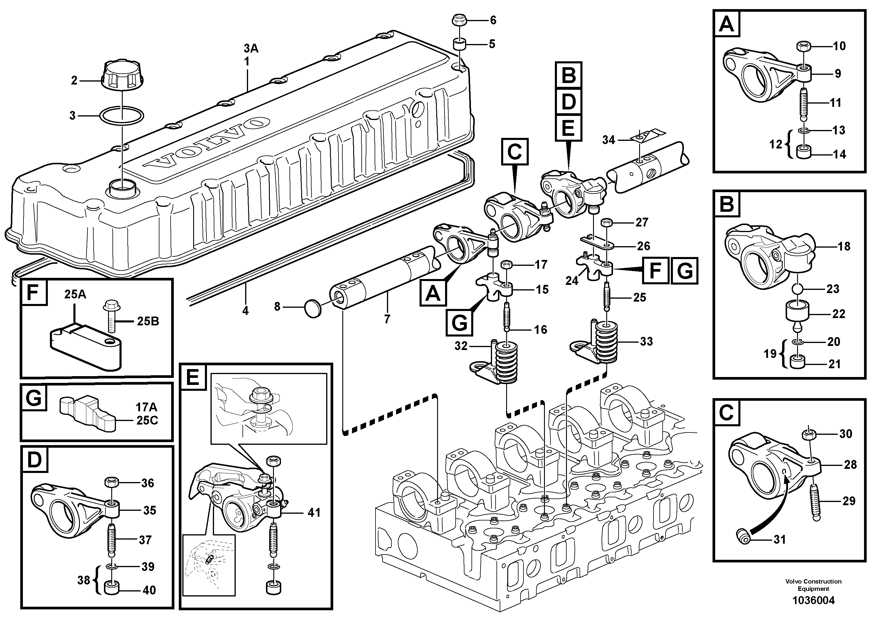 Схема запчастей Volvo A40D - 81433 Valve mechanism 