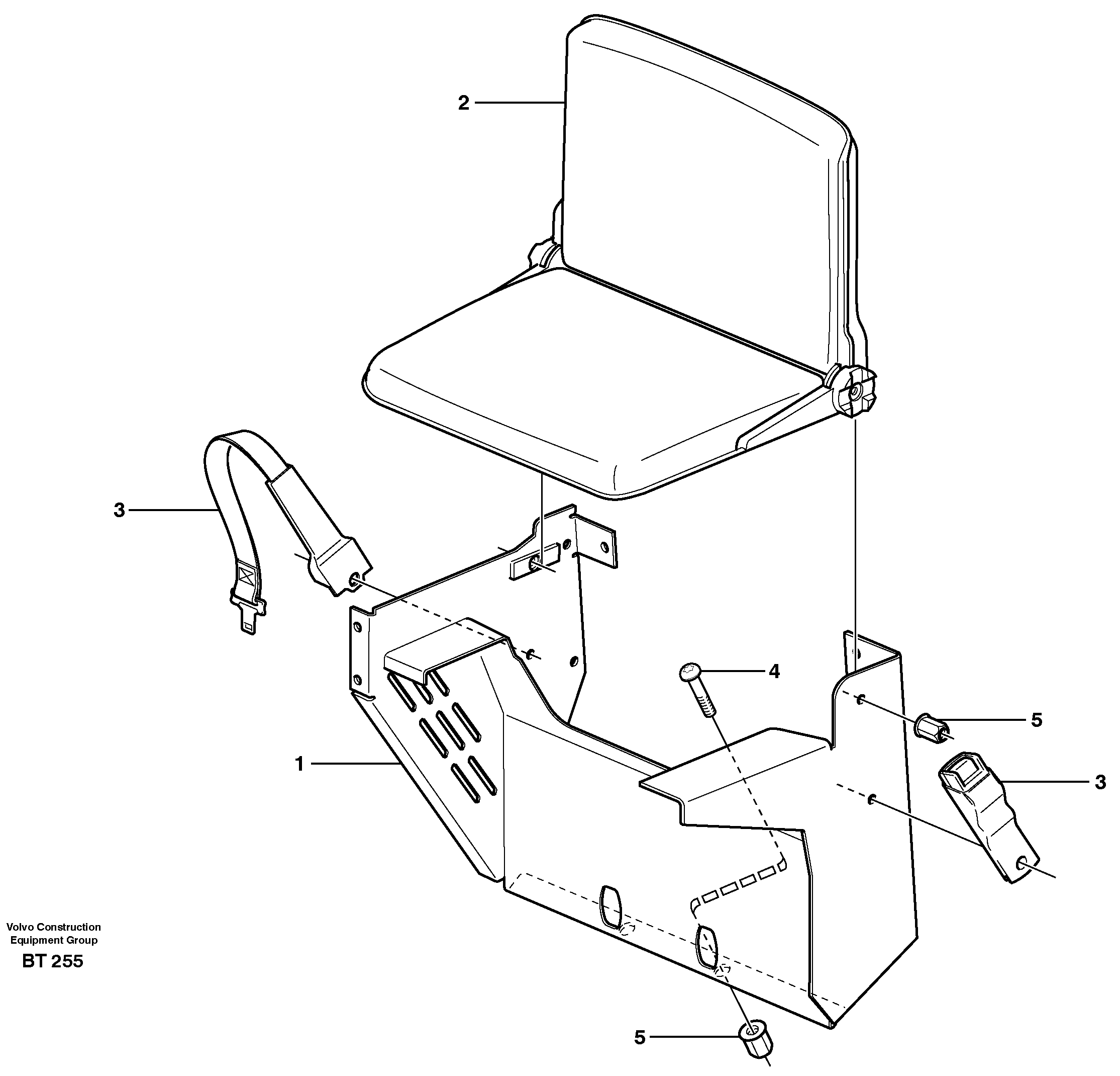 Схема запчастей Volvo A40D - 66592 Instructors seat 