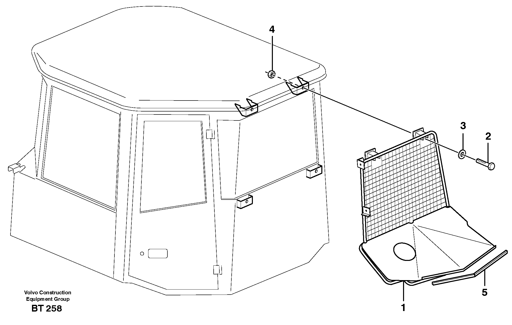 Схема запчастей Volvo A40D - 8068 Protective grid 