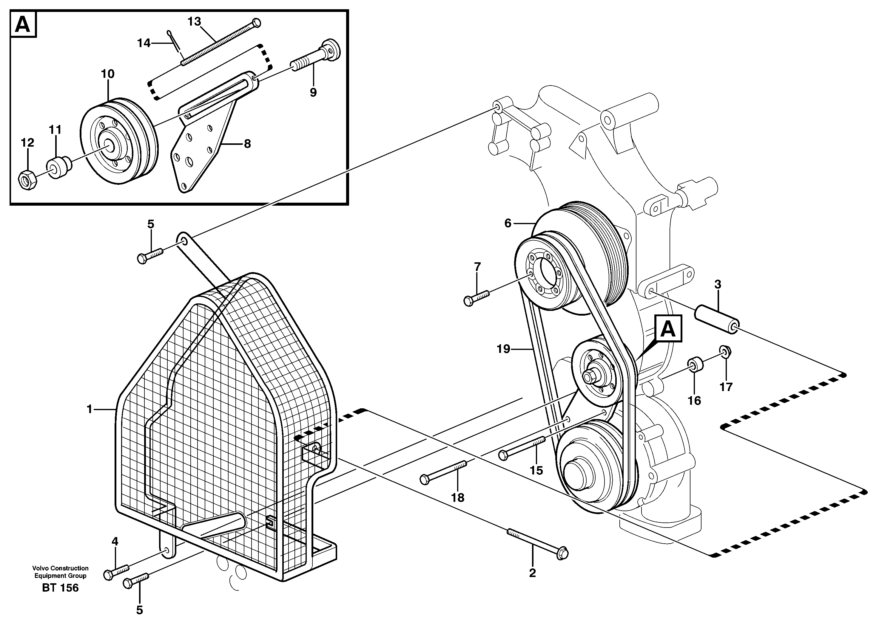 Схема запчастей Volvo A40D - 52694 Belt transmission 