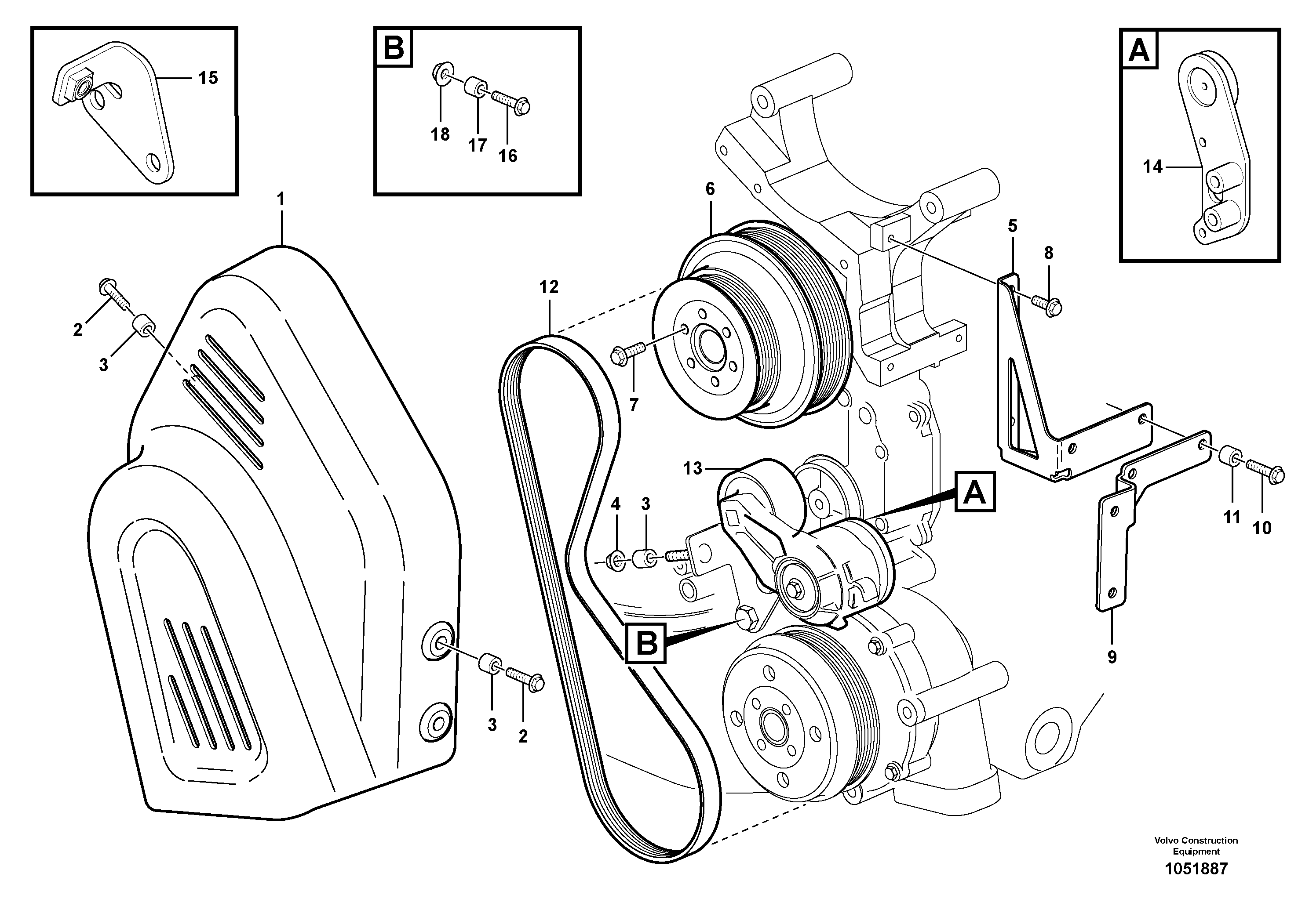 Схема запчастей Volvo A40D - 60500 Belt transmission 