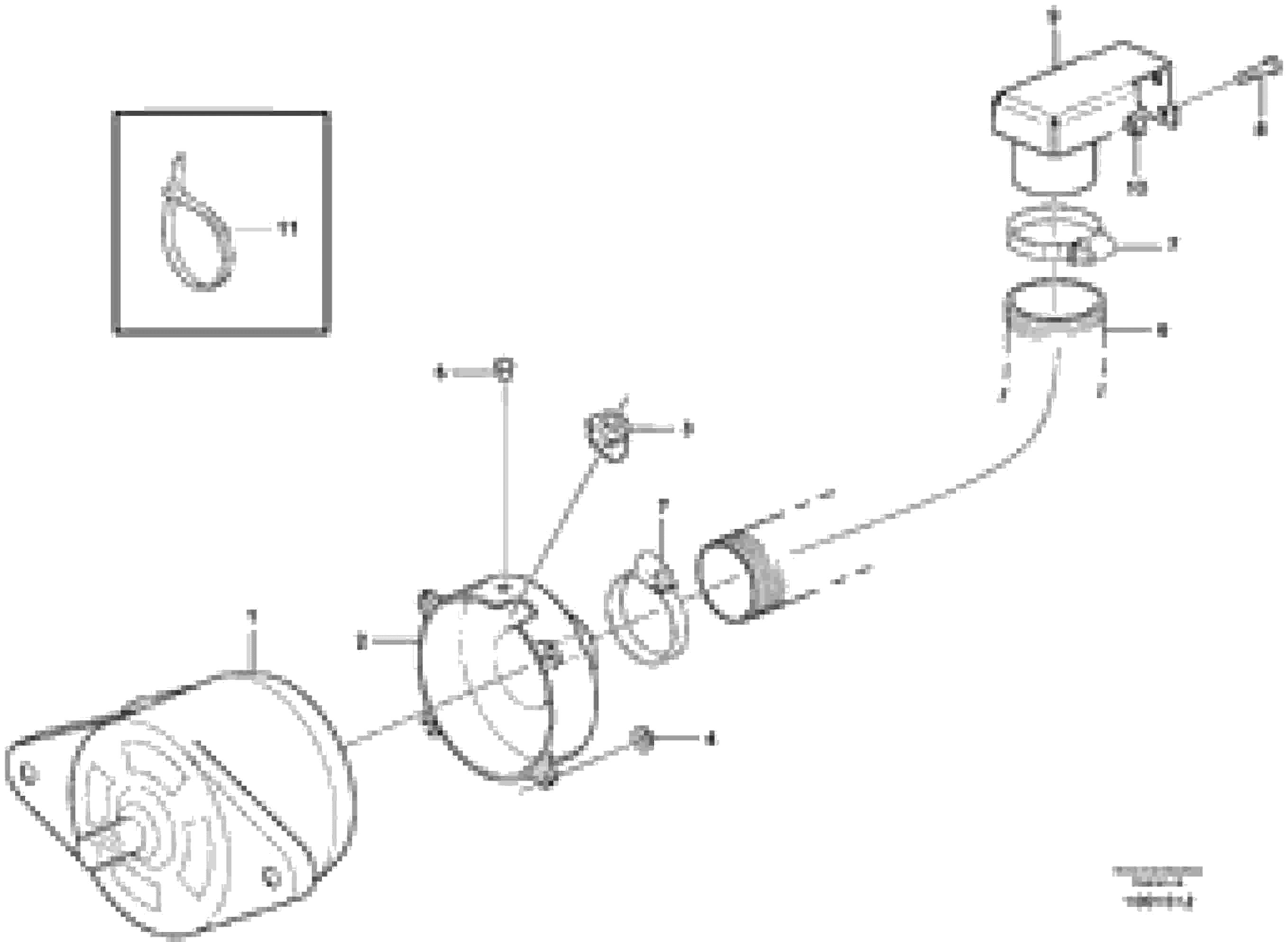 Схема запчастей Volvo A40D - 68371 Alternator with assembling details 