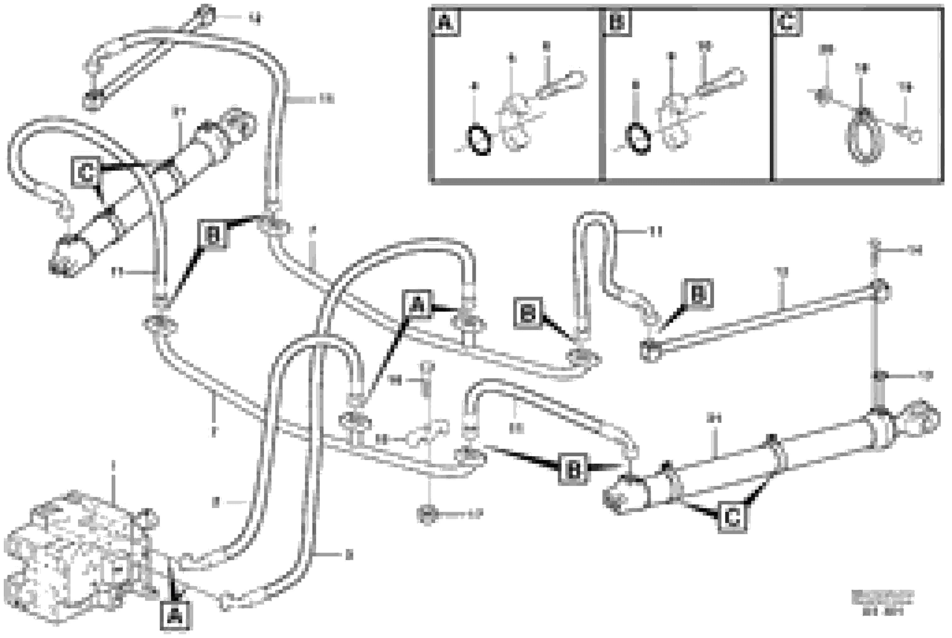 Схема запчастей Volvo A40D - 54984 Tipping system, load unit 