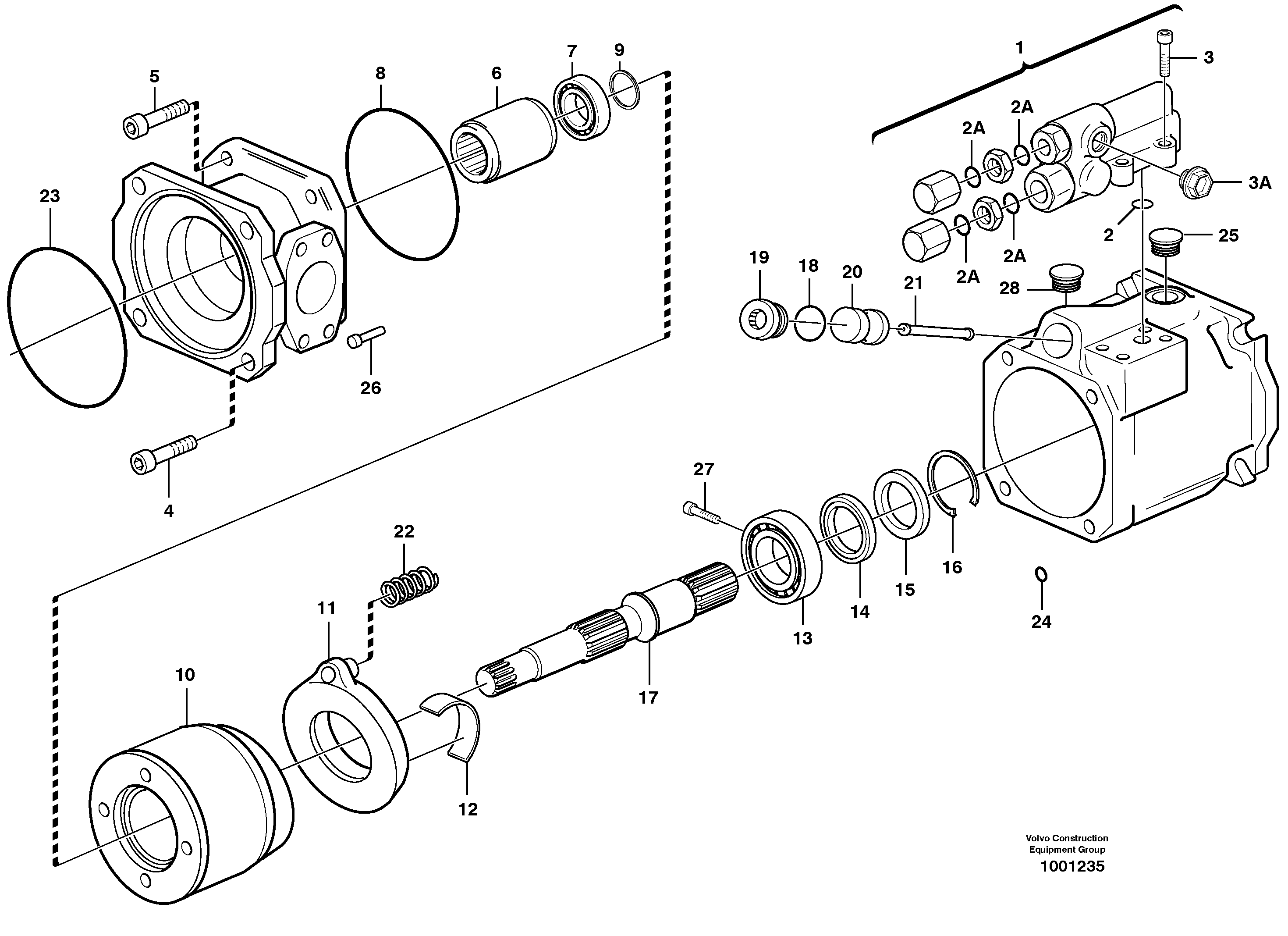 Схема запчастей Volvo A40D - 97426 Гидронасос (основной насос) 