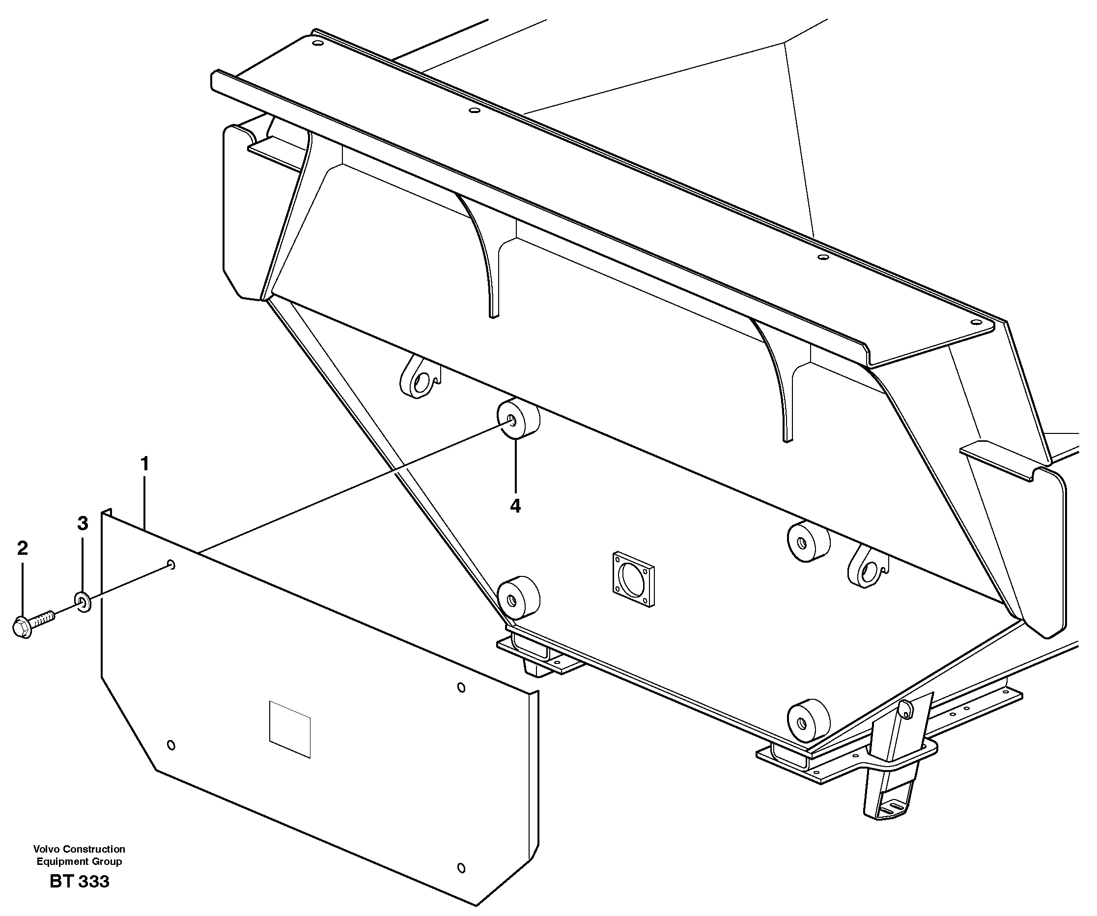 Схема запчастей Volvo A40D - 38801 Heat shield 