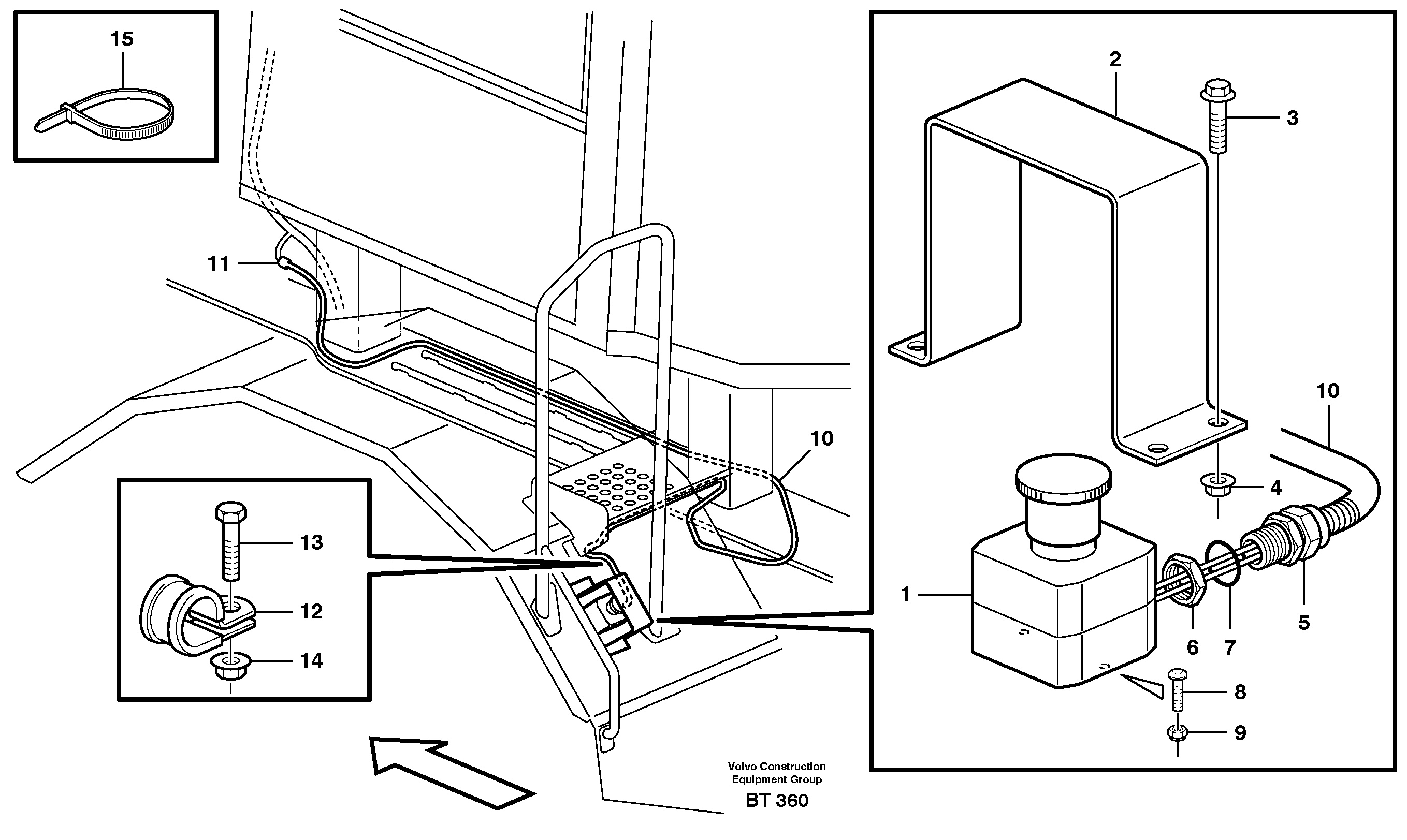 Схема запчастей Volvo A40D - 65429 Cable harness, emergency enginestop 