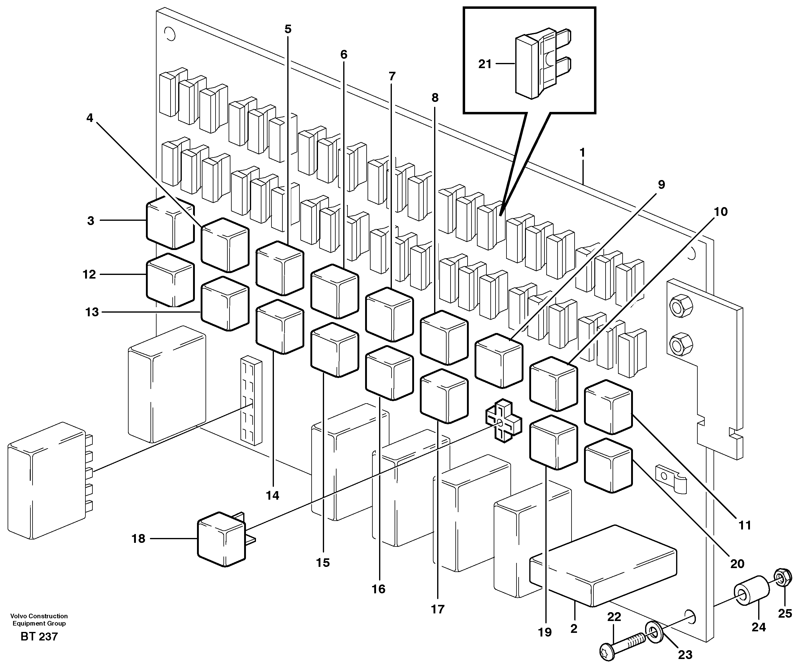 Схема запчастей Volvo A40D - 67047 Circuit board 