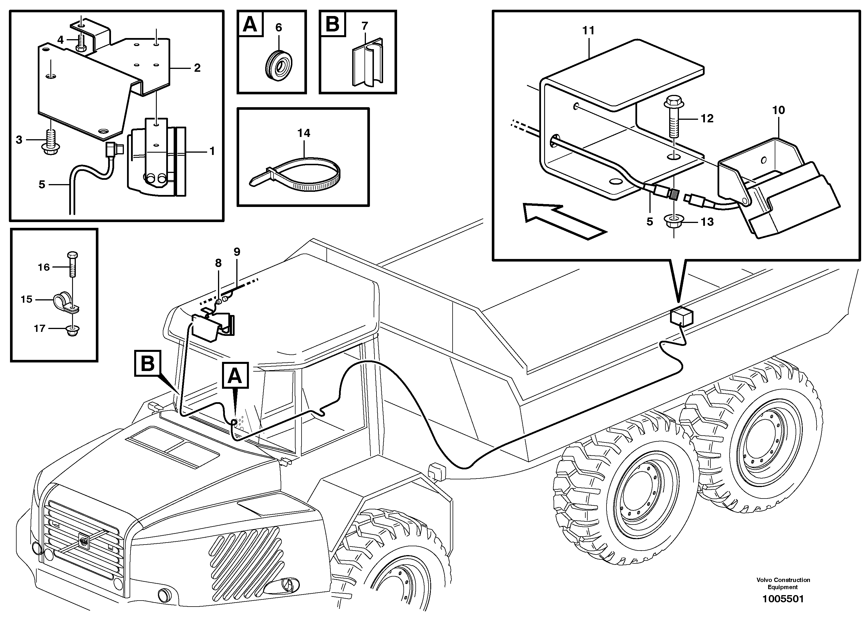 Схема запчастей Volvo A40D - 31119 Camera inclusive monitor 