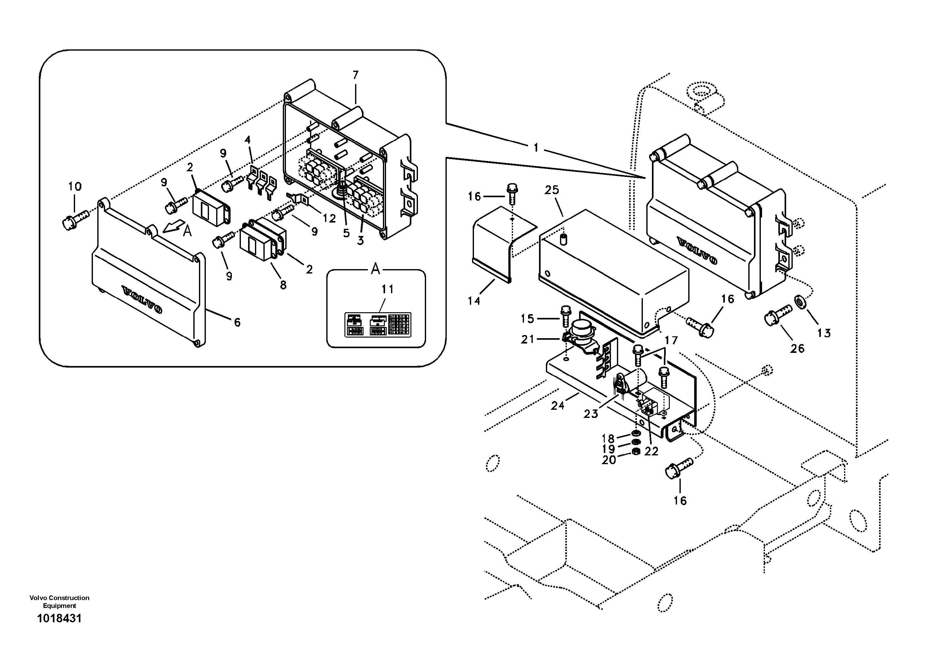 Схема запчастей Volvo EC135B SER NO 20001- - 79146 Electrical relay 