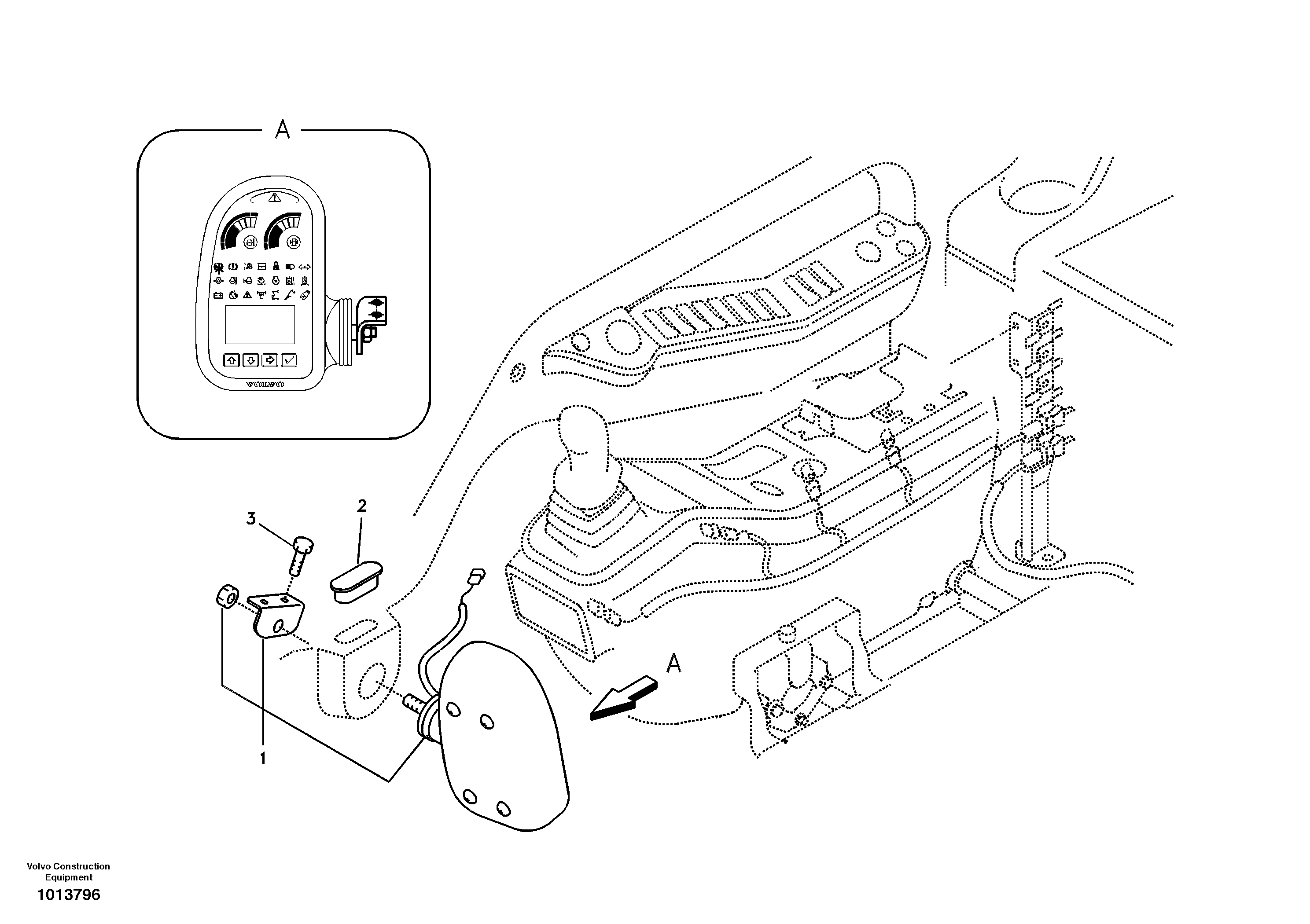 Схема запчастей Volvo EC135B SER NO 20001- - 7805 Instrument panel, warning unit and information unit 