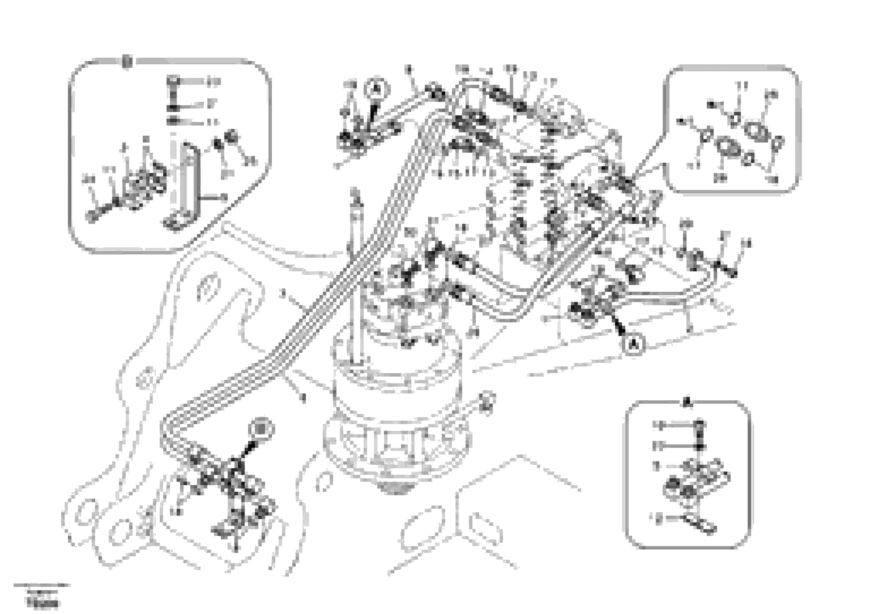 Схема запчастей Volvo EC135B SER NO 20001- - 7874 Hydraulic system, control valve to boom and swing 