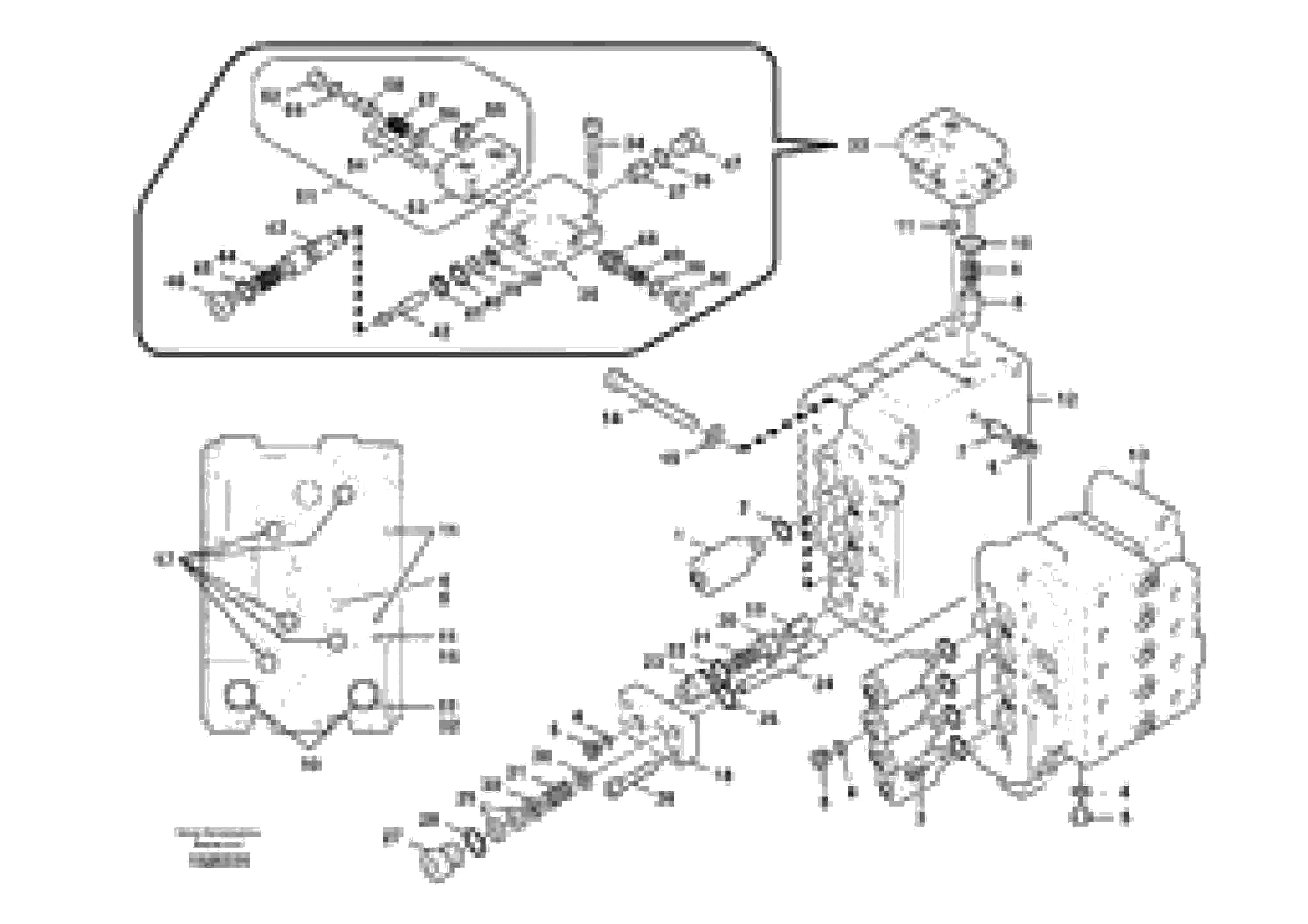 Схема запчастей Volvo EC135B SER NO 20001- - 7882 Main control valve, relife valve and boom holding 