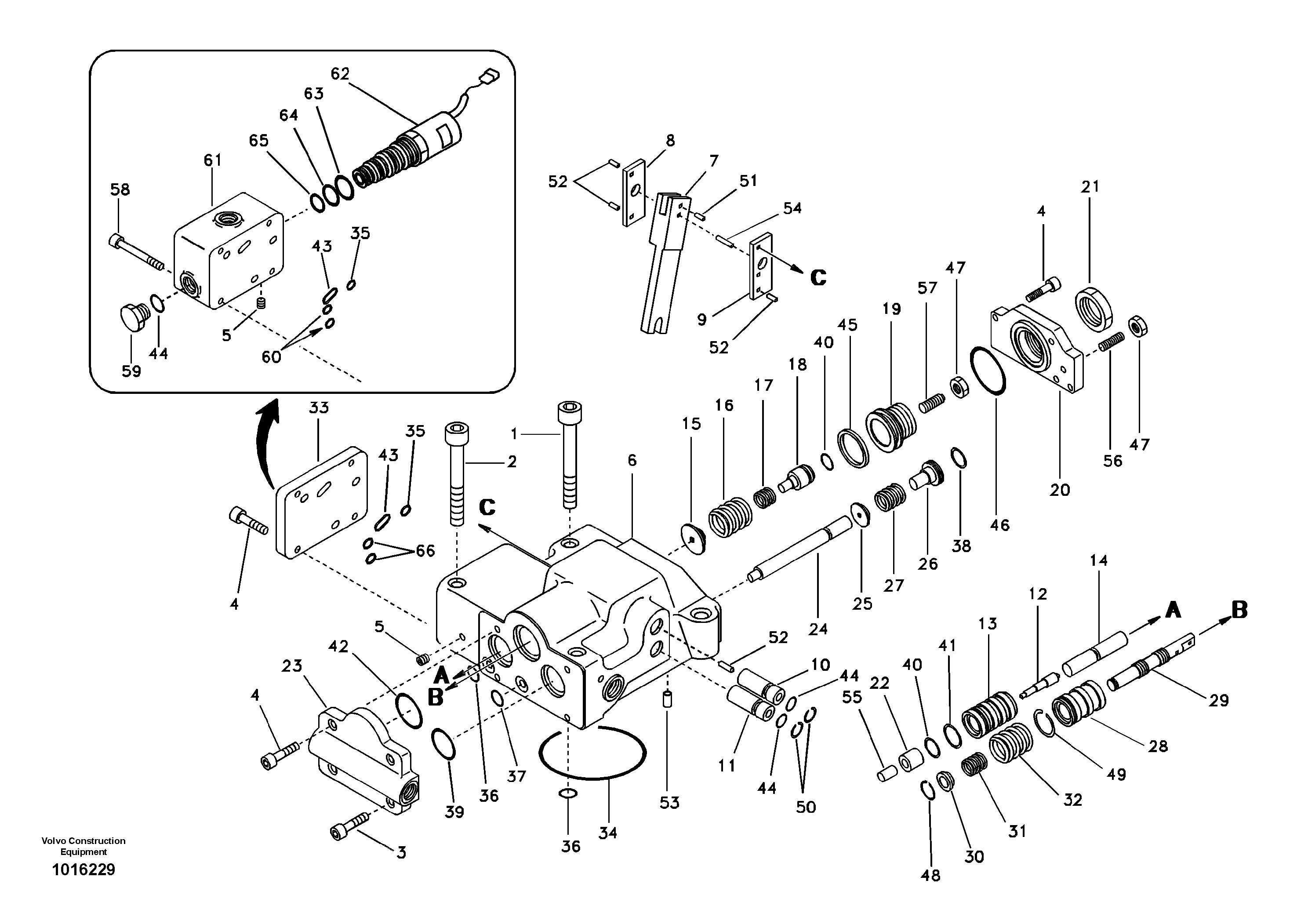 Схема запчастей Volvo EC135B SER NO 20001- - 7907 Regulator, hydraulic pump 