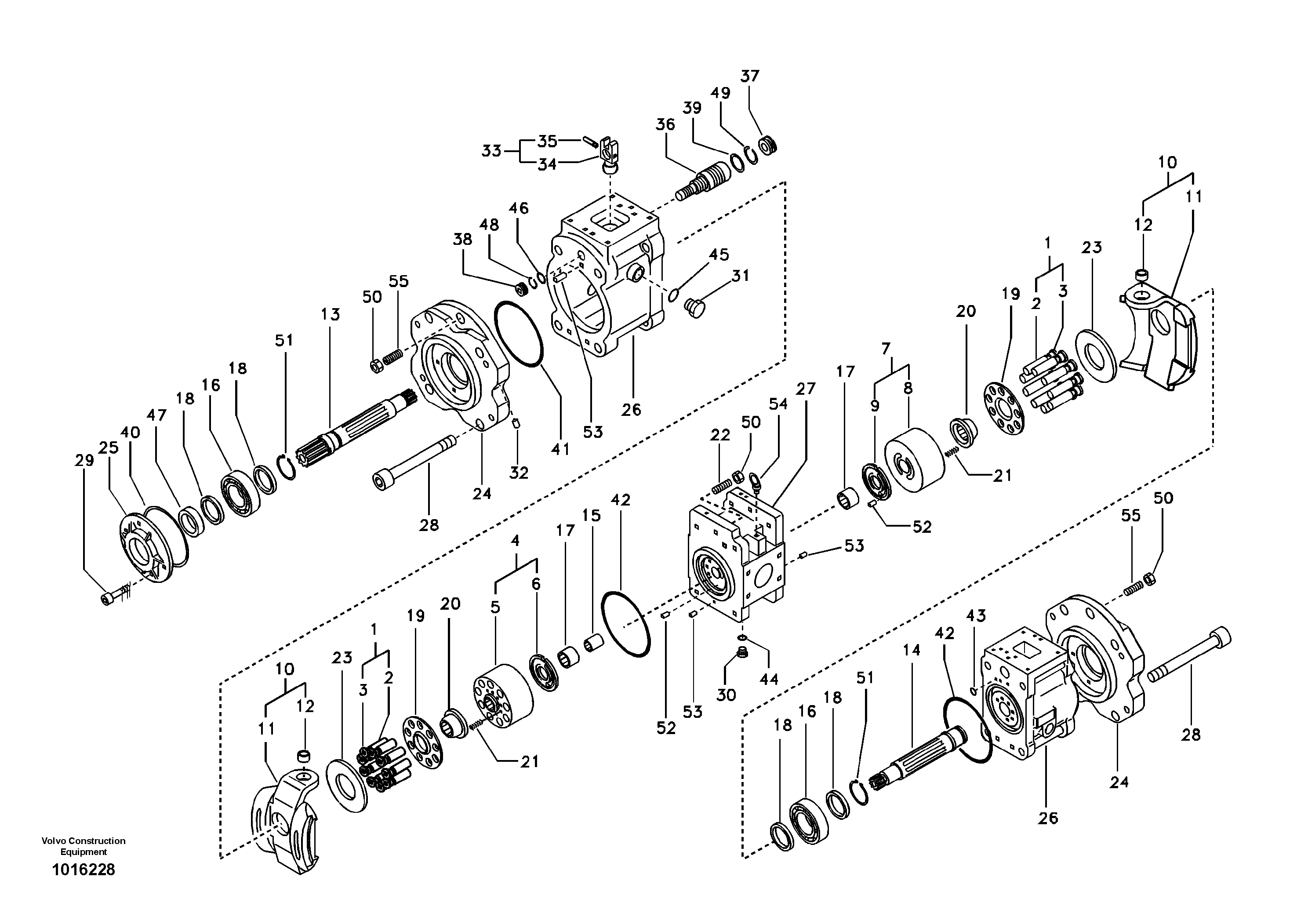 Схема запчастей Volvo EC135B SER NO 20001- - 96112 Гидронасос (основной насос) 