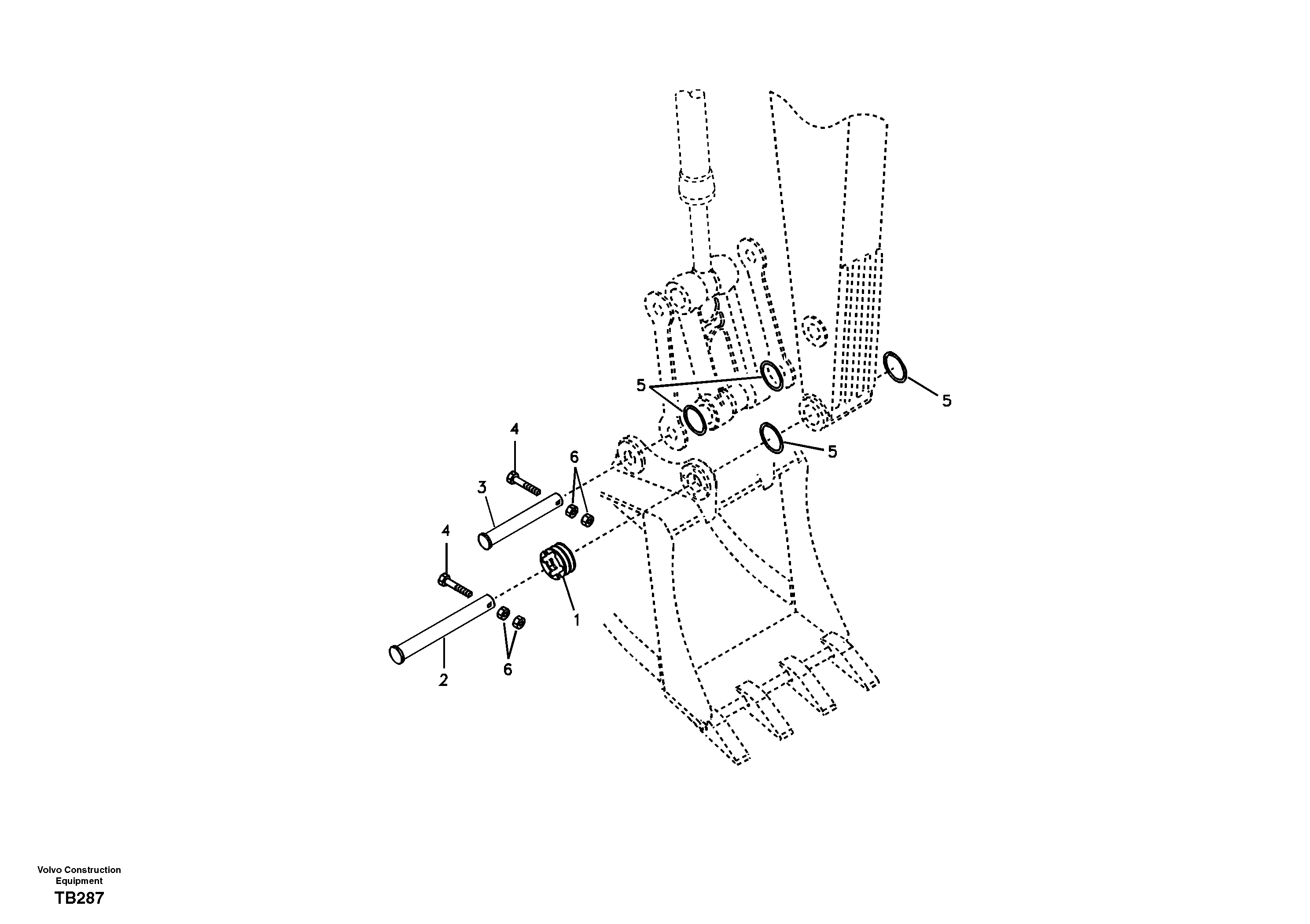 Схема запчастей Volvo EC135B SER NO 20001- - 29616 Linkage for no bucket 