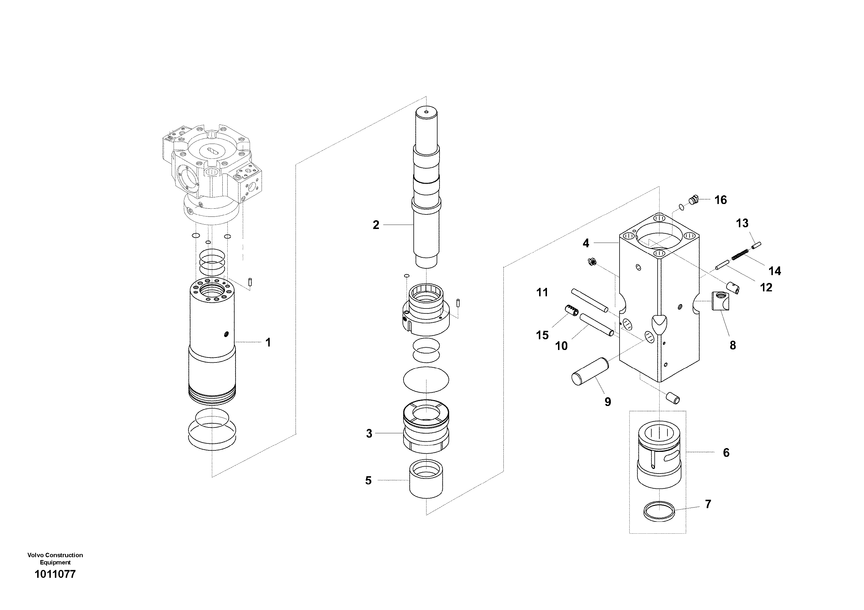 Схема запчастей Volvo EC135B SER NO 20001- - 7986 Hydraulic Hammer, Accumulator Housing 