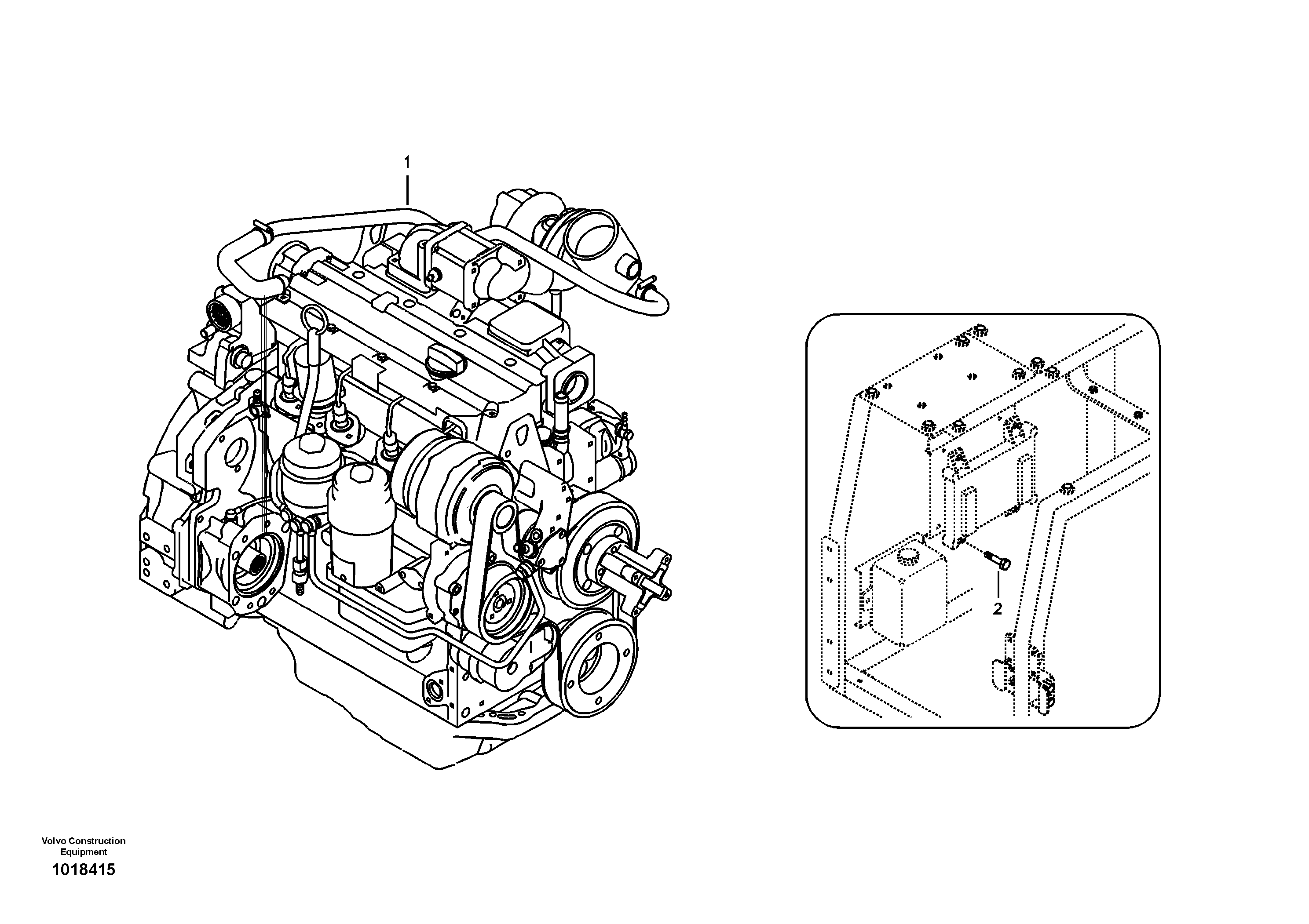 Схема запчастей Volvo EC135B SER NO 20001- - 13154 Двигатель в сборе 