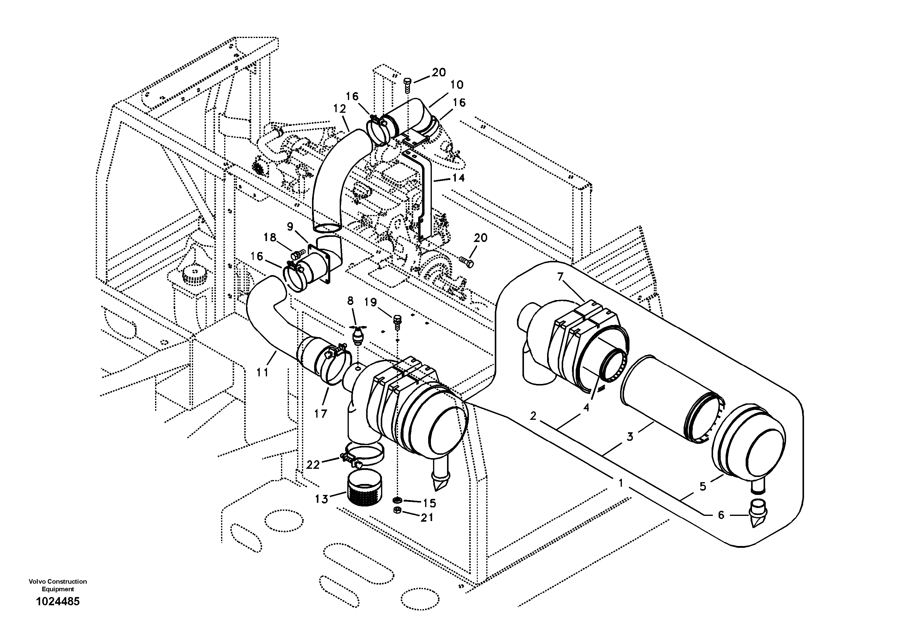 Схема запчастей Volvo EC135B SER NO 20001- - 12425 Система впуска 