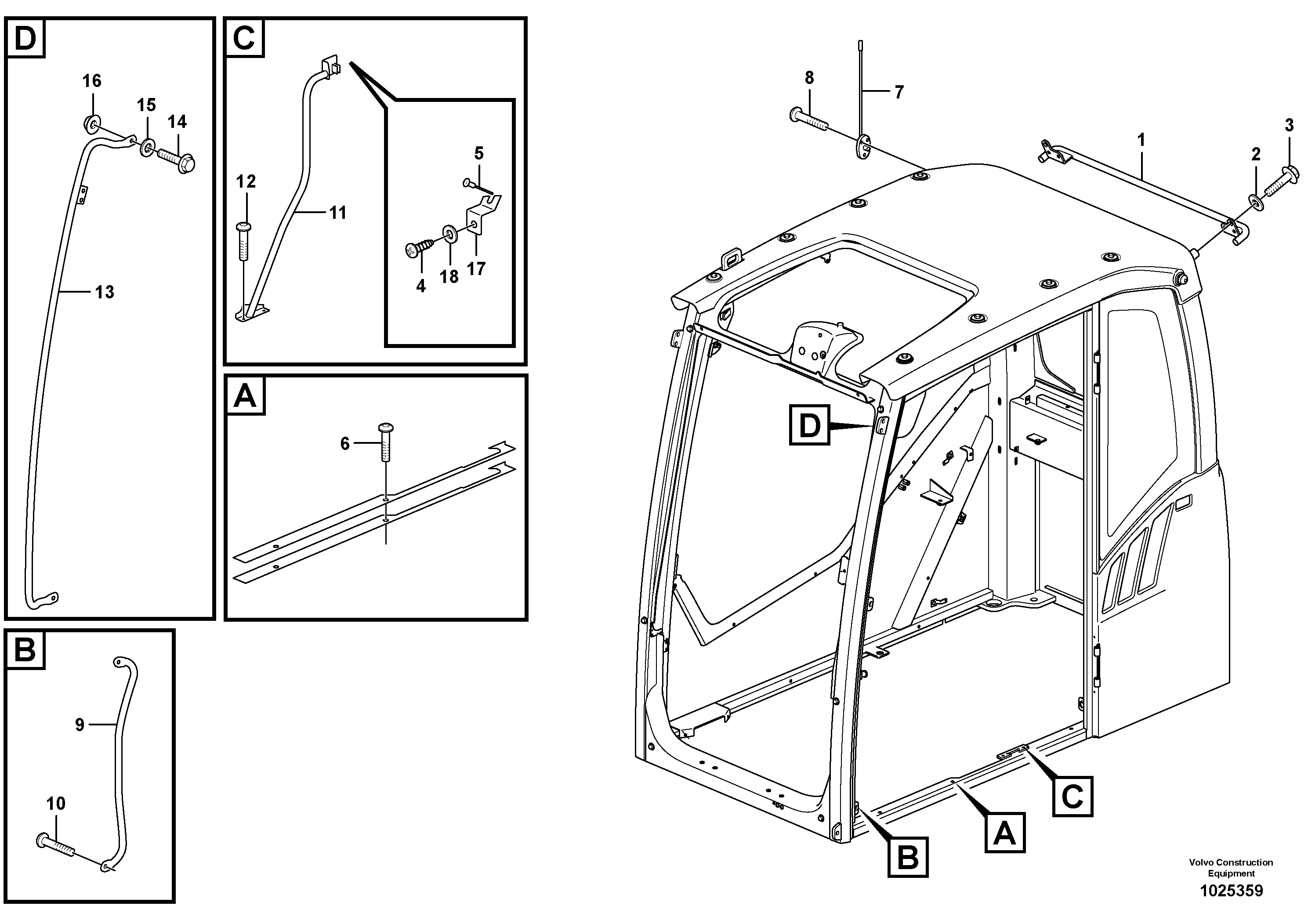 Схема запчастей Volvo FC2421C - 29078 Operators cab 