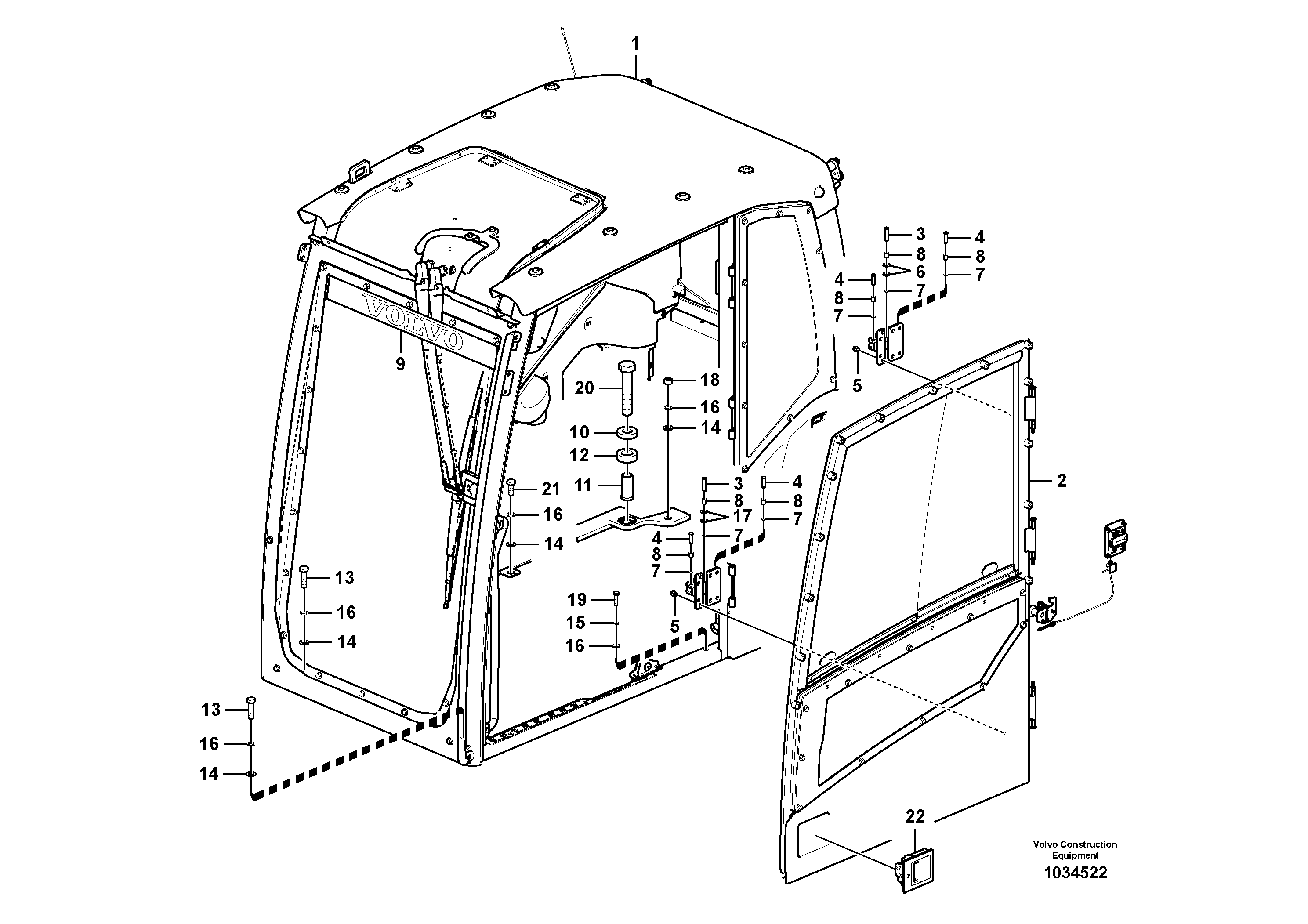 Схема запчастей Volvo FC2421C - 82148 Cab mount 