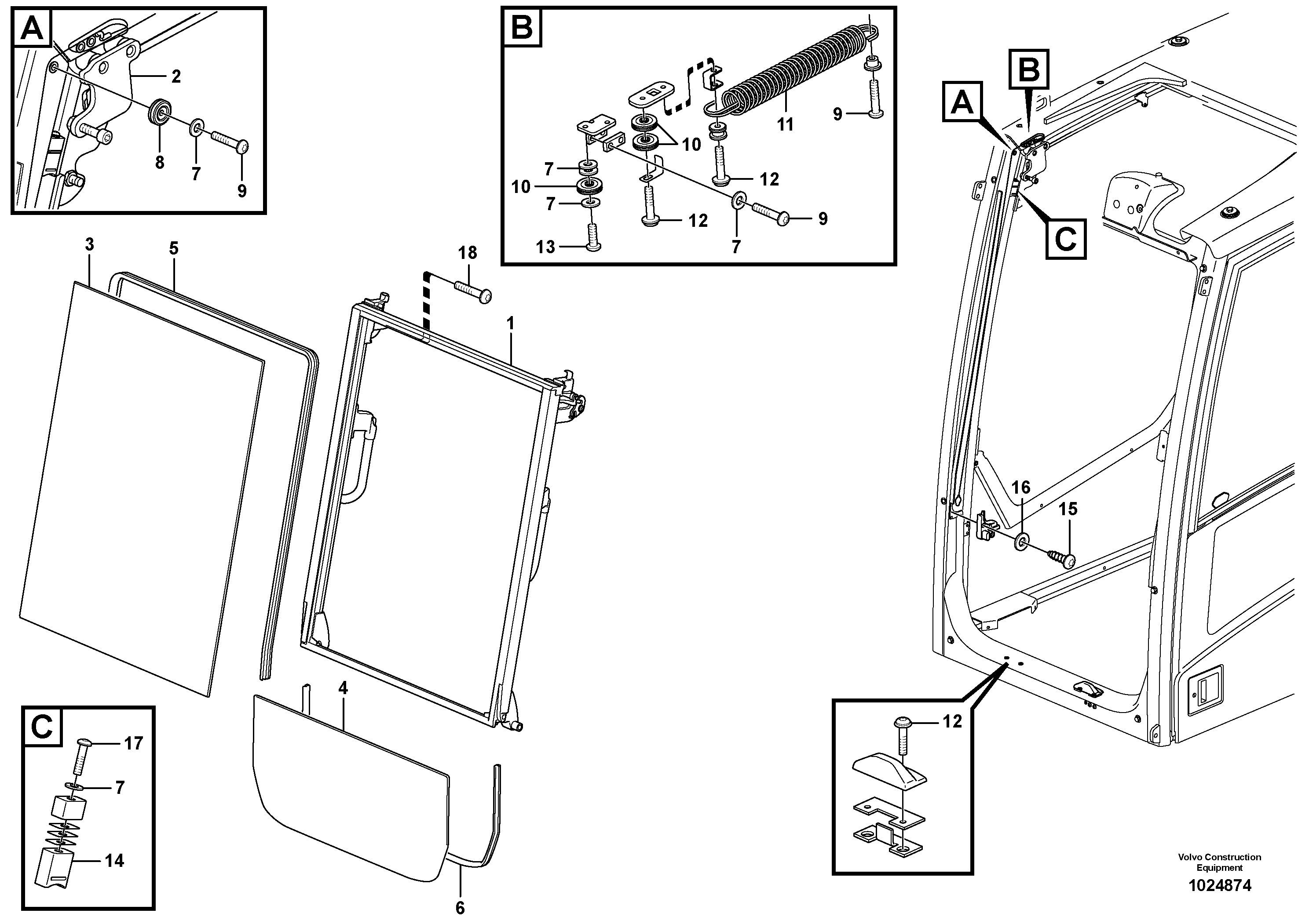 Схема запчастей Volvo FC2421C - 49831 Front window 