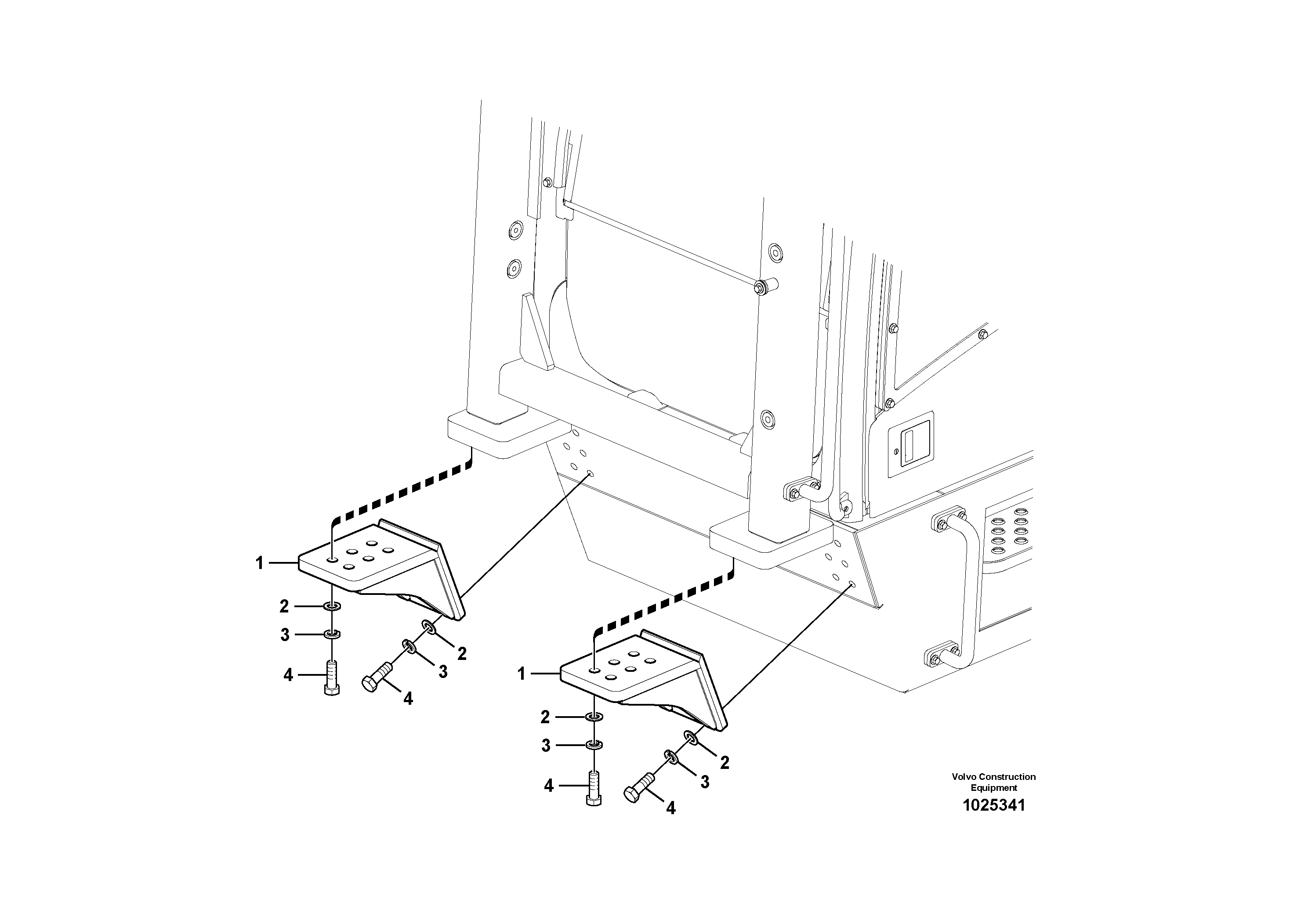 Схема запчастей Volvo FC2421C - 28063 Falling object guards 