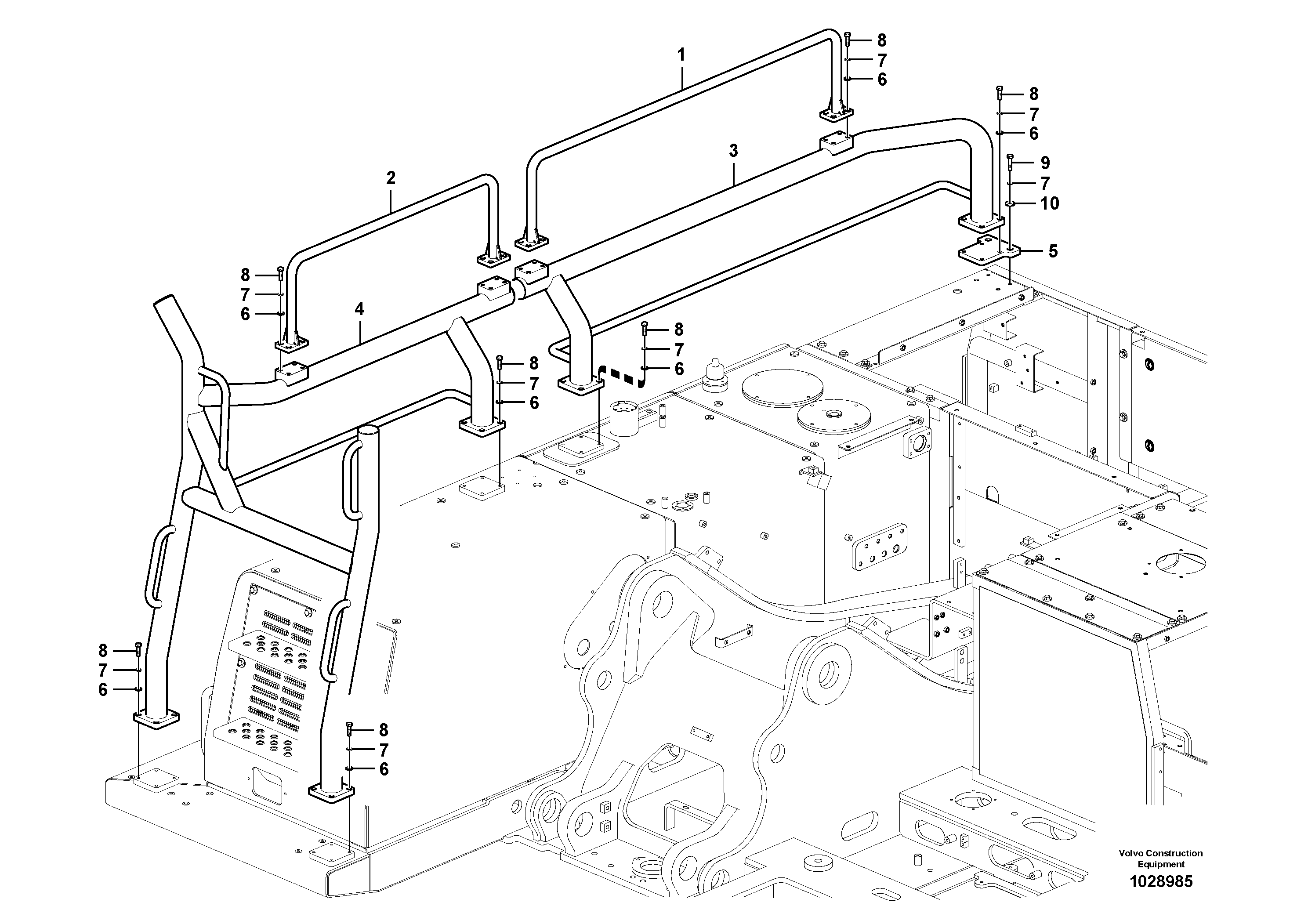 Схема запчастей Volvo FC2421C - 16786 Upper protection, Forestry 