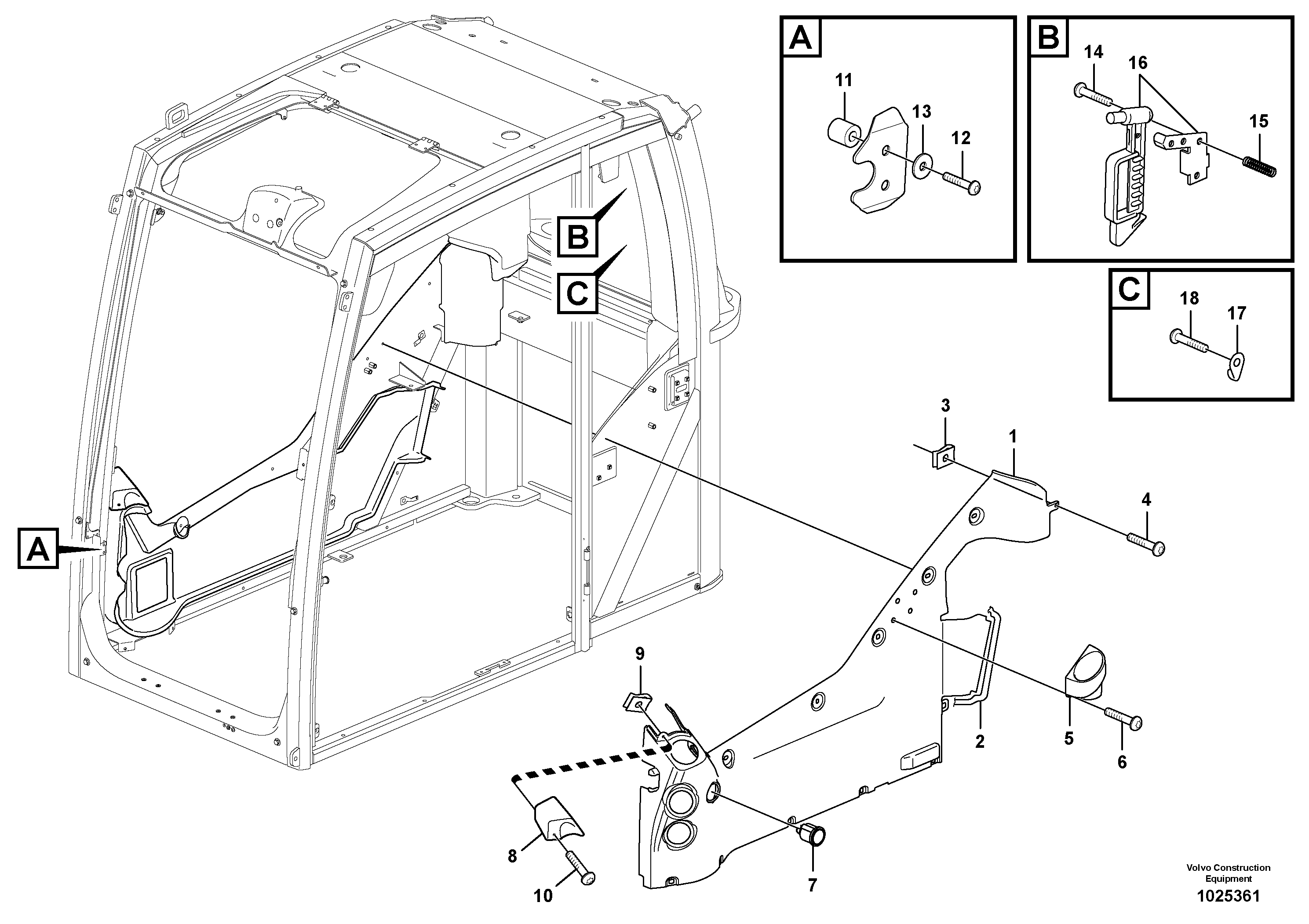 Схема запчастей Volvo FC2421C - 27002 Interior components 