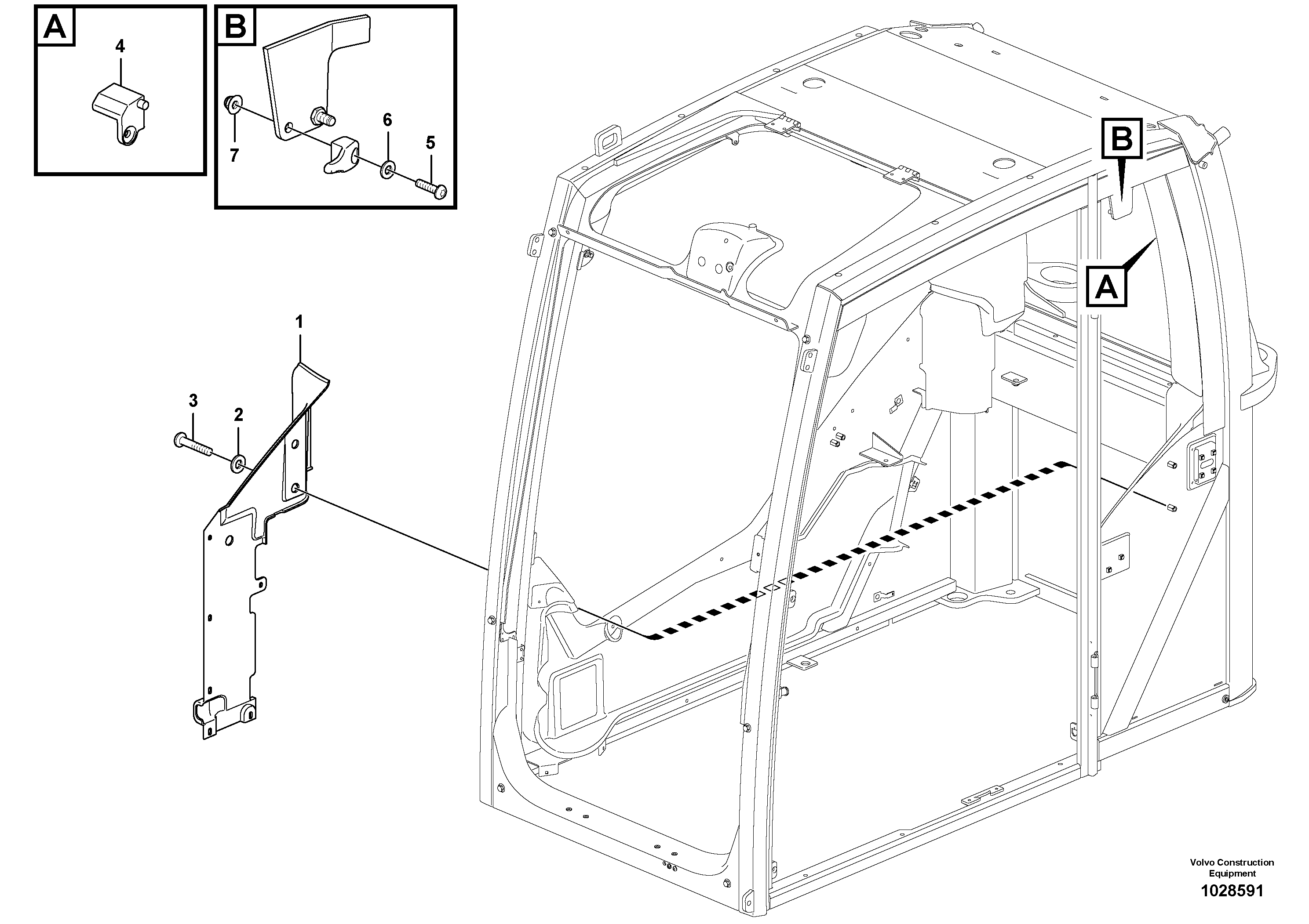 Схема запчастей Volvo FC2421C - 38147 Interior components 