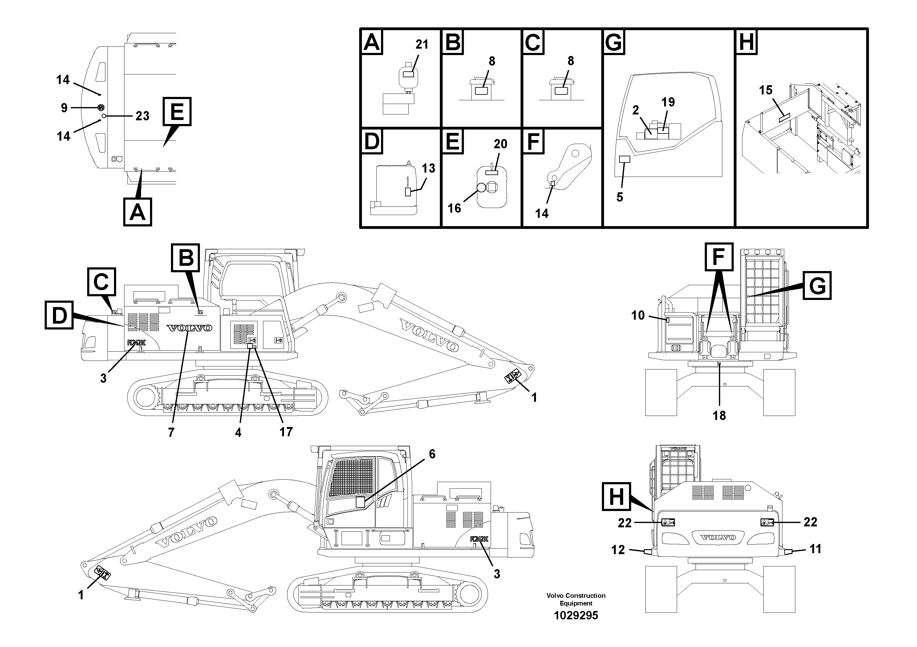 Схема запчастей Volvo FC2421C - 76758 Decals 