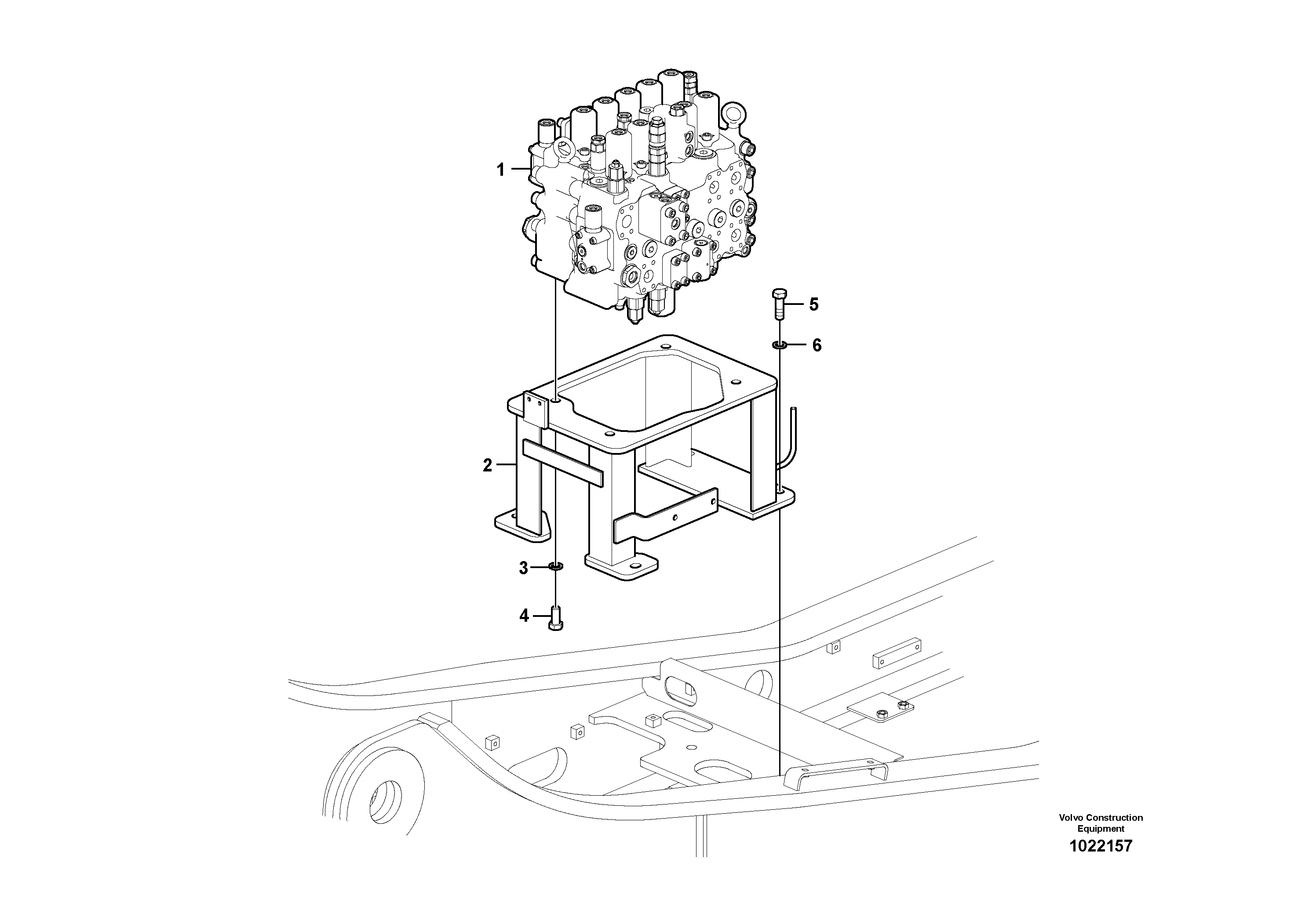 Схема запчастей Volvo FC2421C - 39103 Control valve with fitting parts 