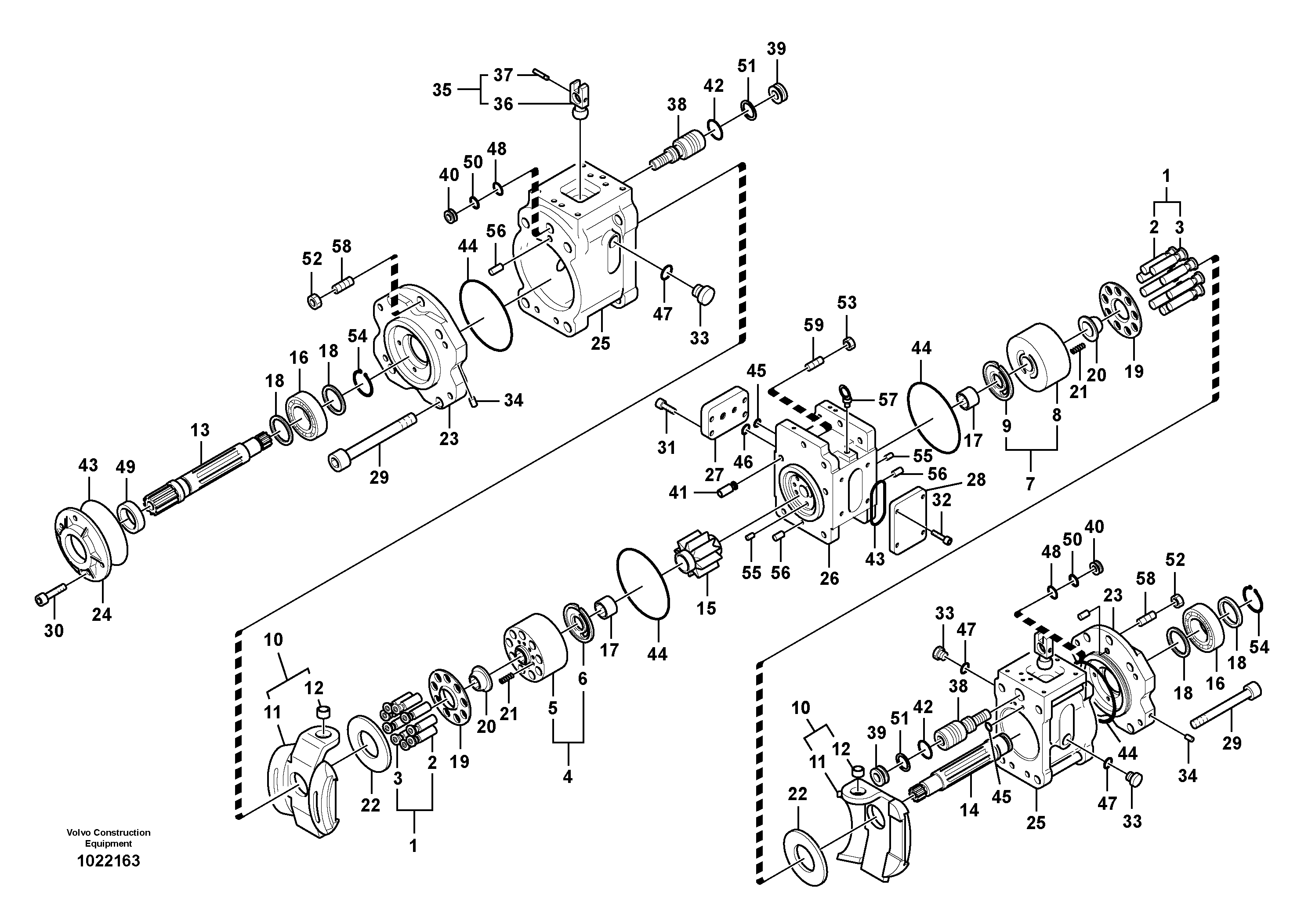 Схема запчастей Volvo FC2421C - 96317 Гидронасос (основной насос) 