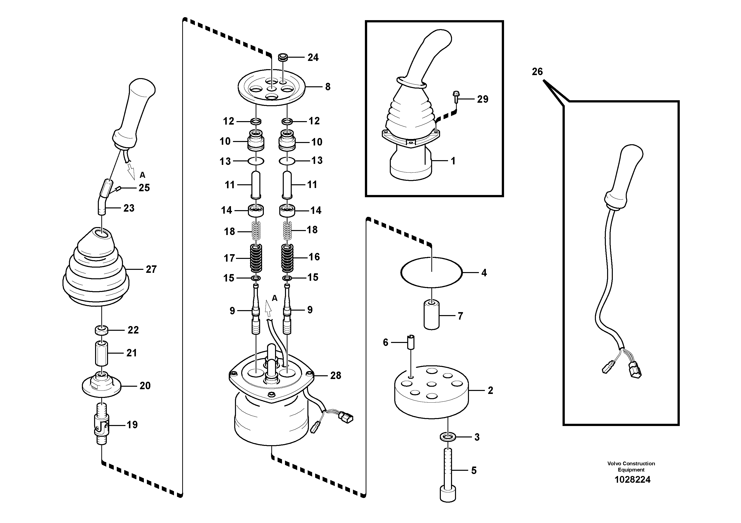 Схема запчастей Volvo FC2421C - 63472 Servo system, remote control valve 