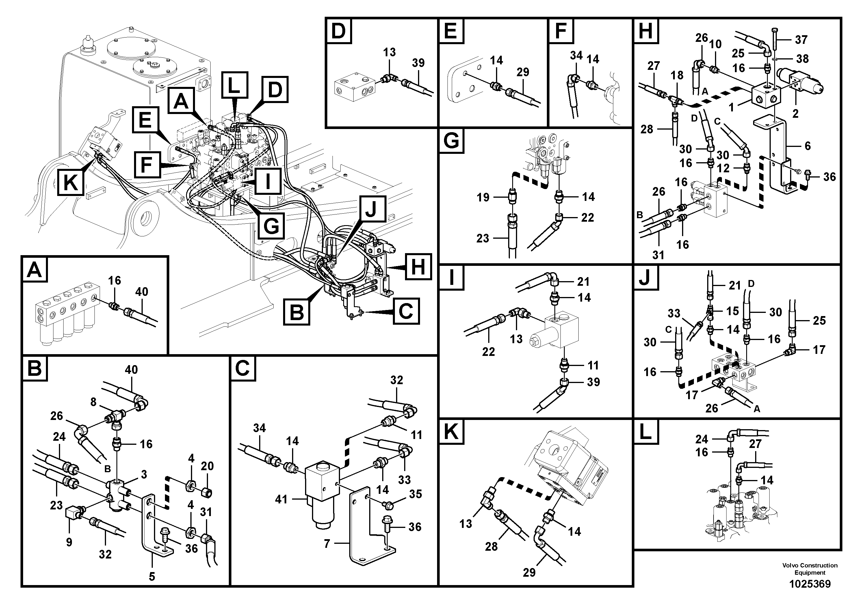 Схема запчастей Volvo FC2421C - 84670 Servo system, hammer and shear 