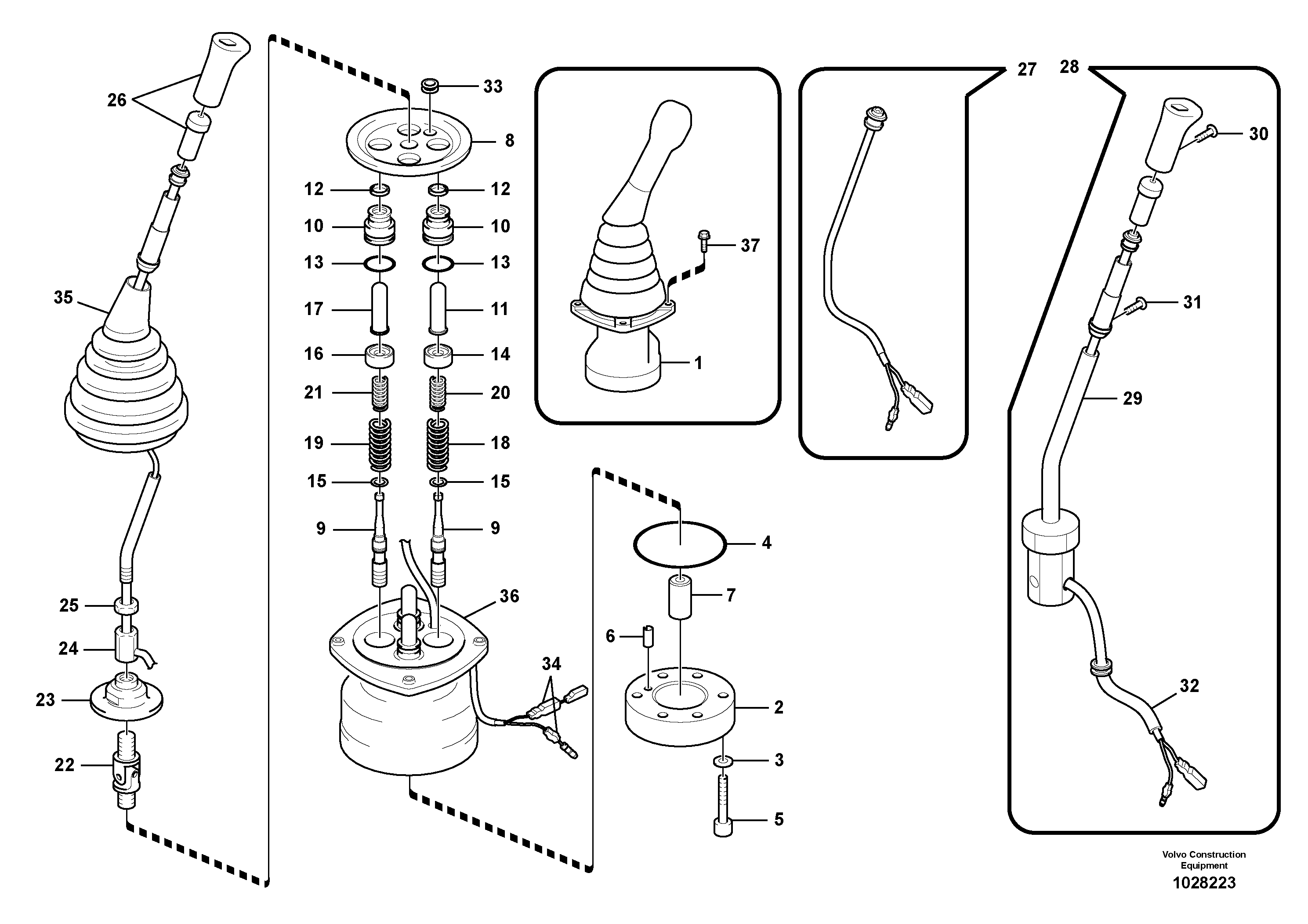 Схема запчастей Volvo FC2421C - 92429 Servo system, remote control valve 