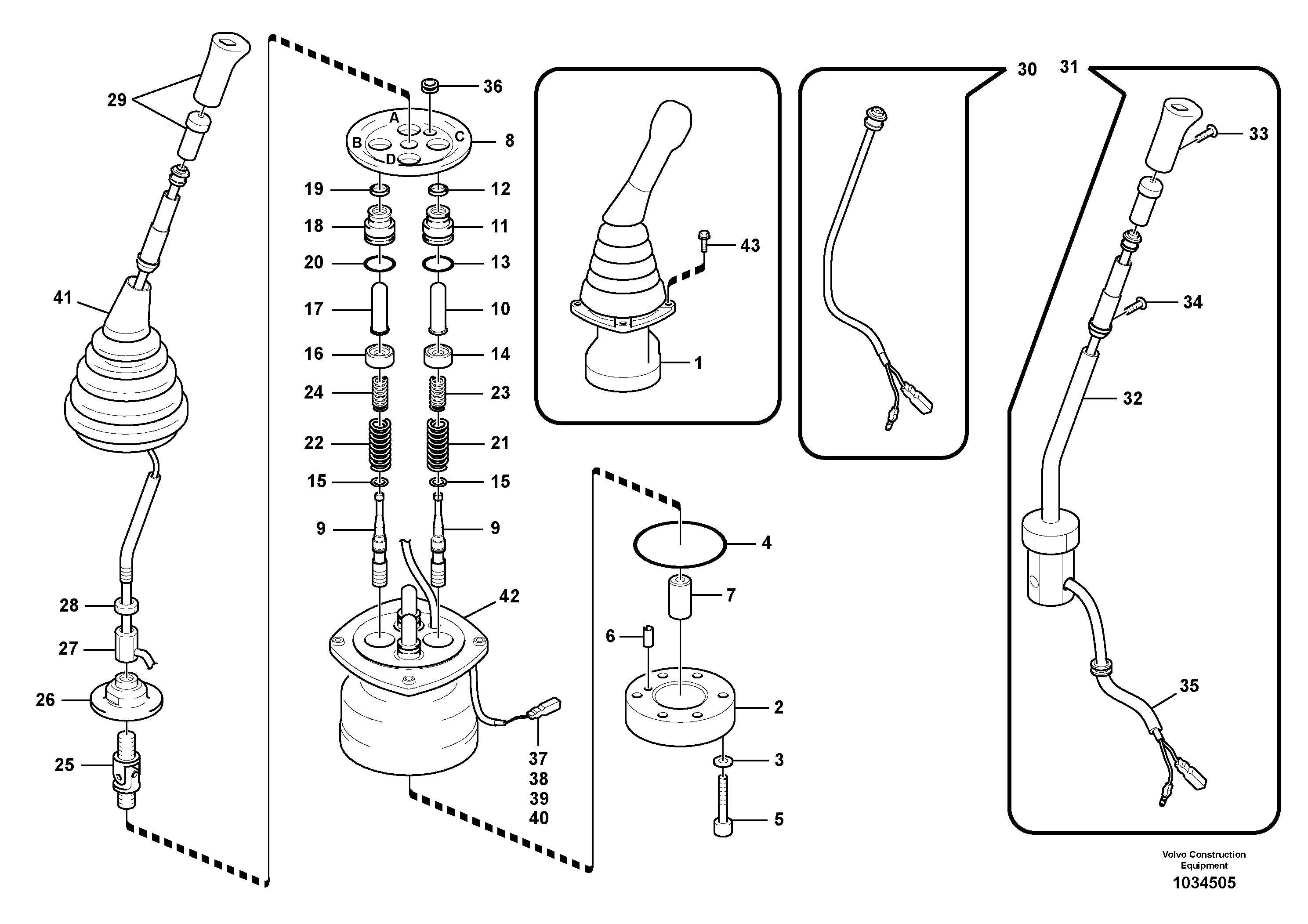 Схема запчастей Volvo FC2421C - 97832 Servo system, remote control valve 