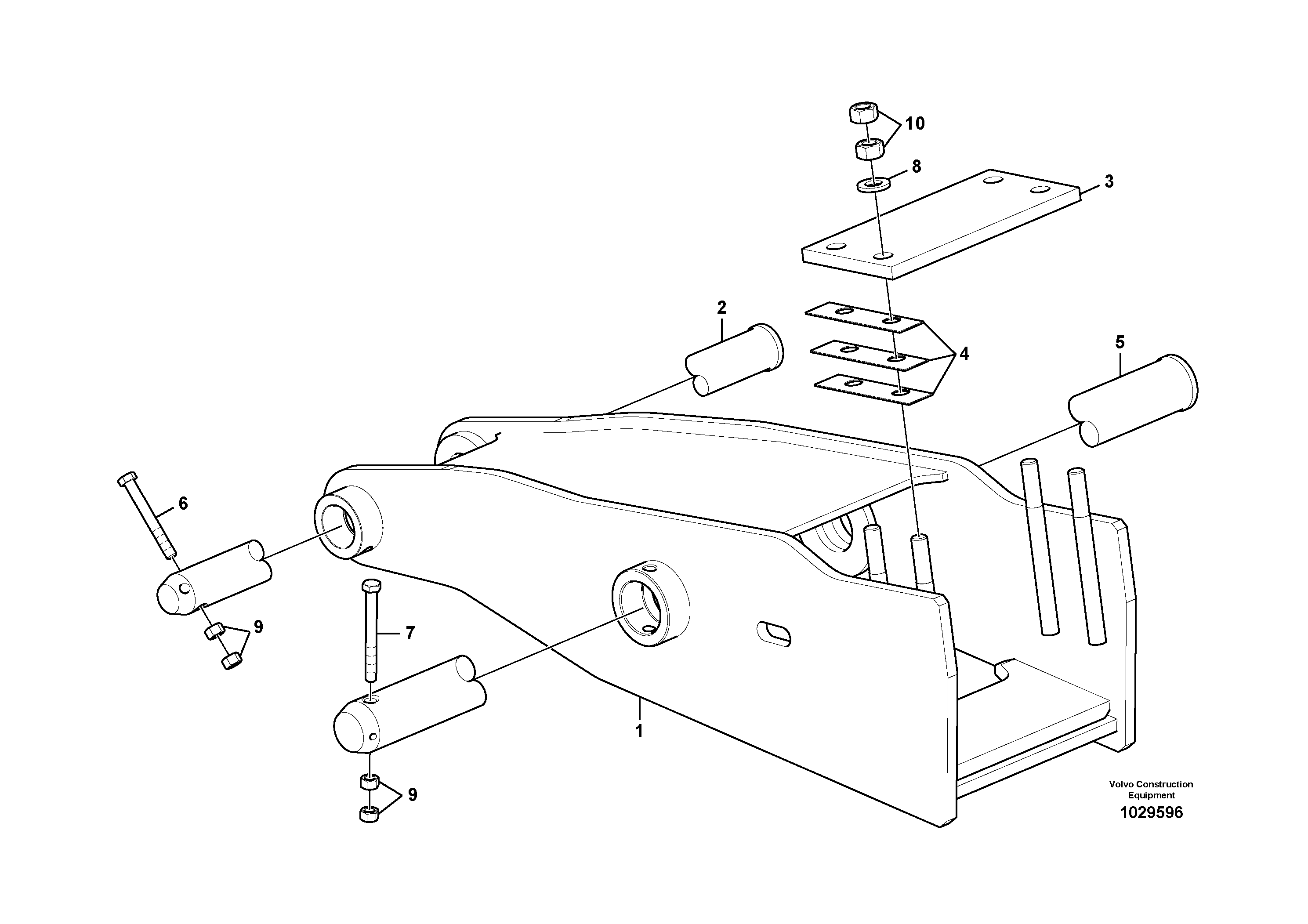 Схема запчастей Volvo FC2421C - 43240 Dipper arm and grease piping with piping seat 