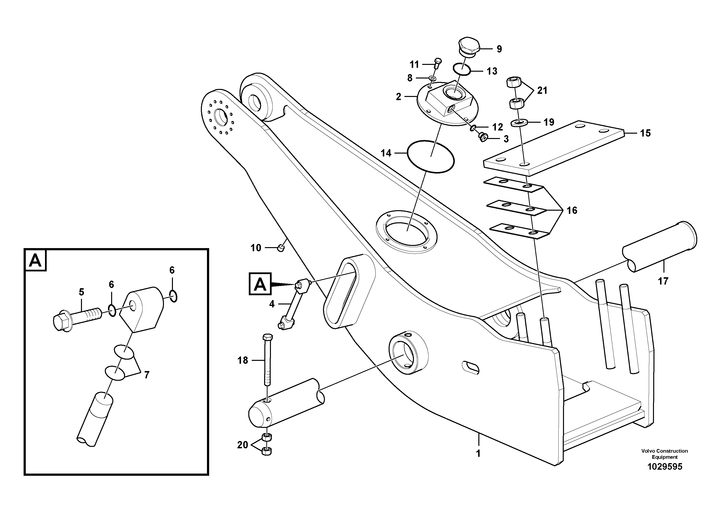 Схема запчастей Volvo FC2421C - 72920 Dipper arm adapter, Forestry 