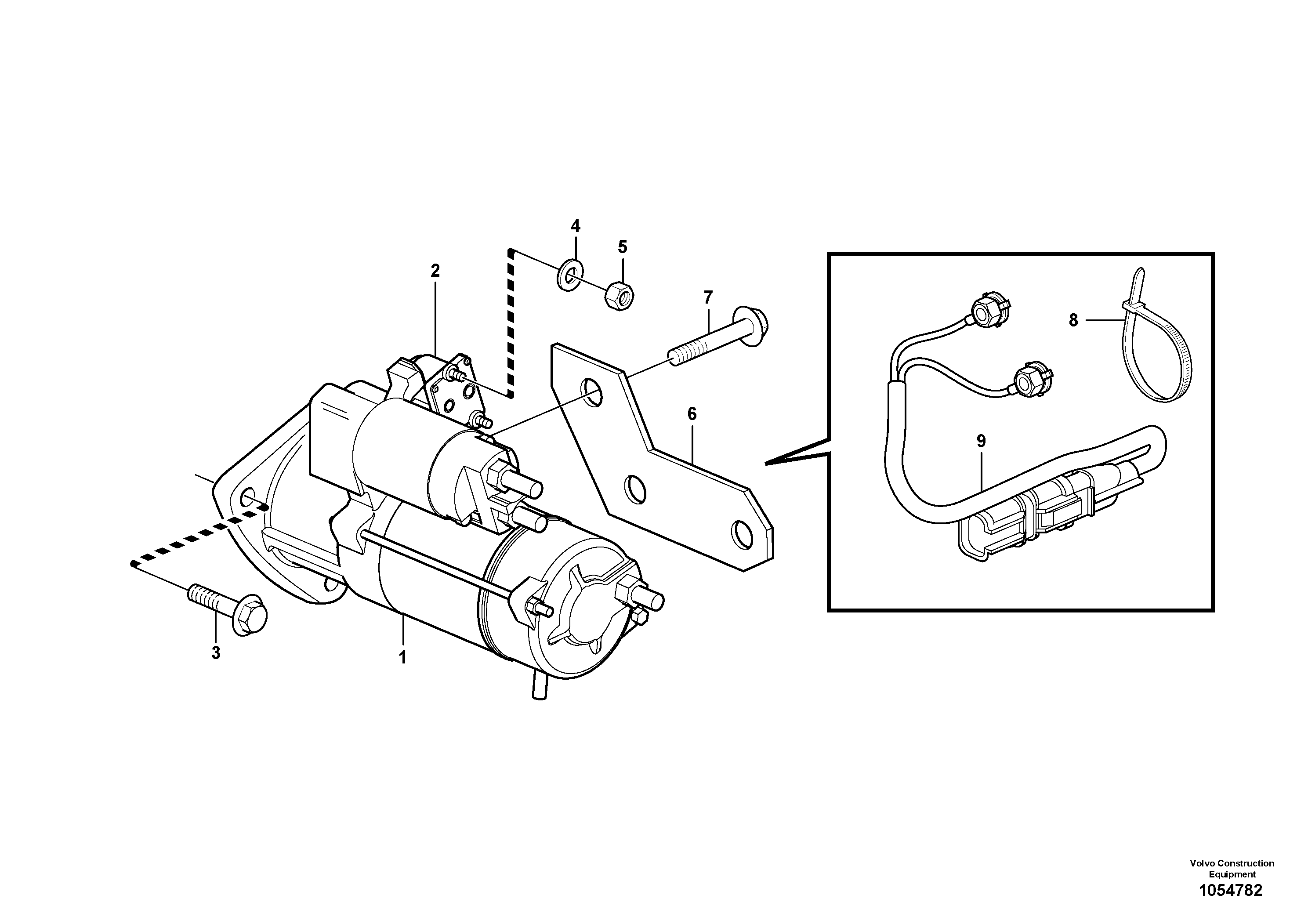 Схема запчастей Volvo FC2421C - 32794 Starter motor with assembling details 