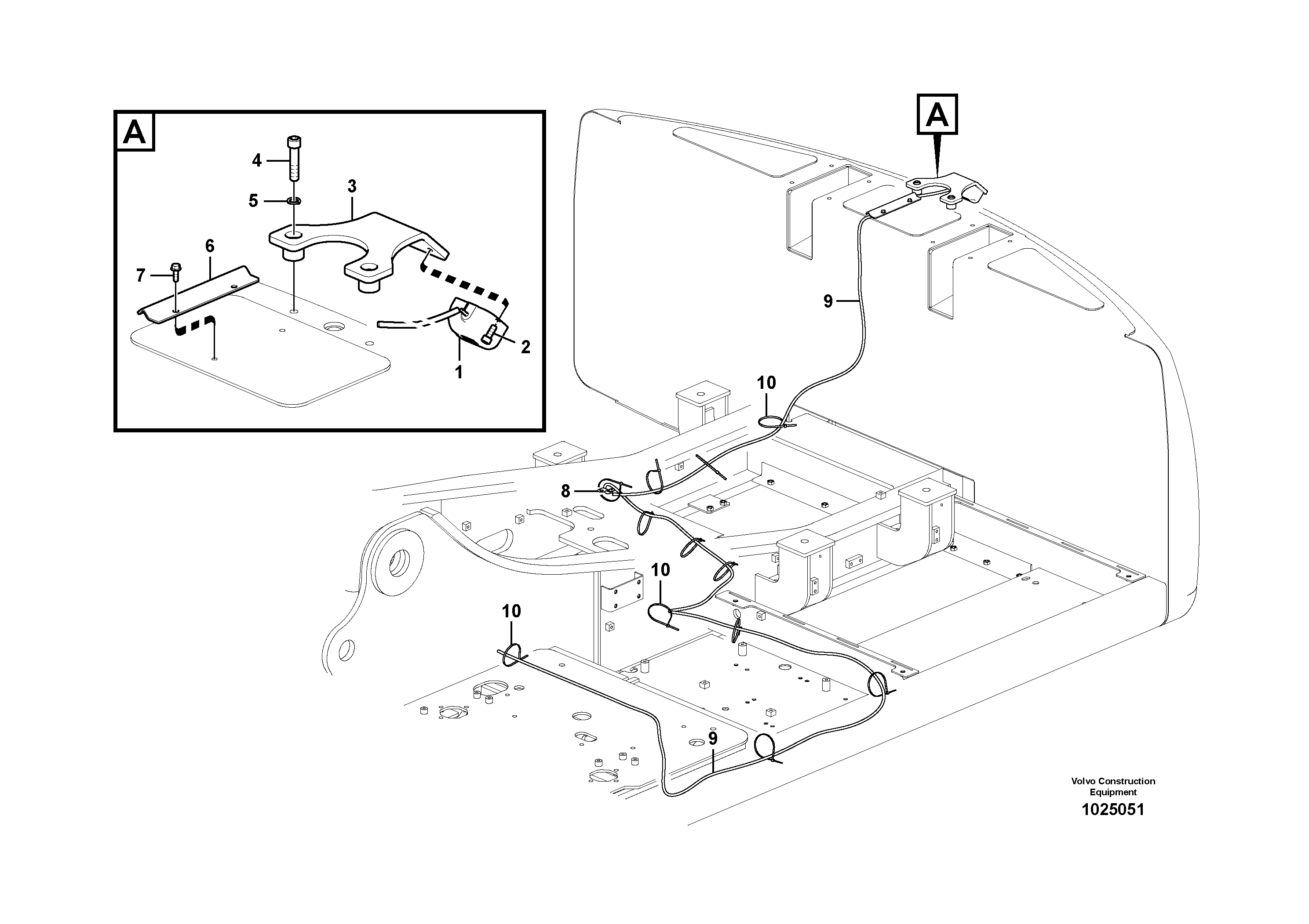 Схема запчастей Volvo FC2421C - 52660 Rear view camera 