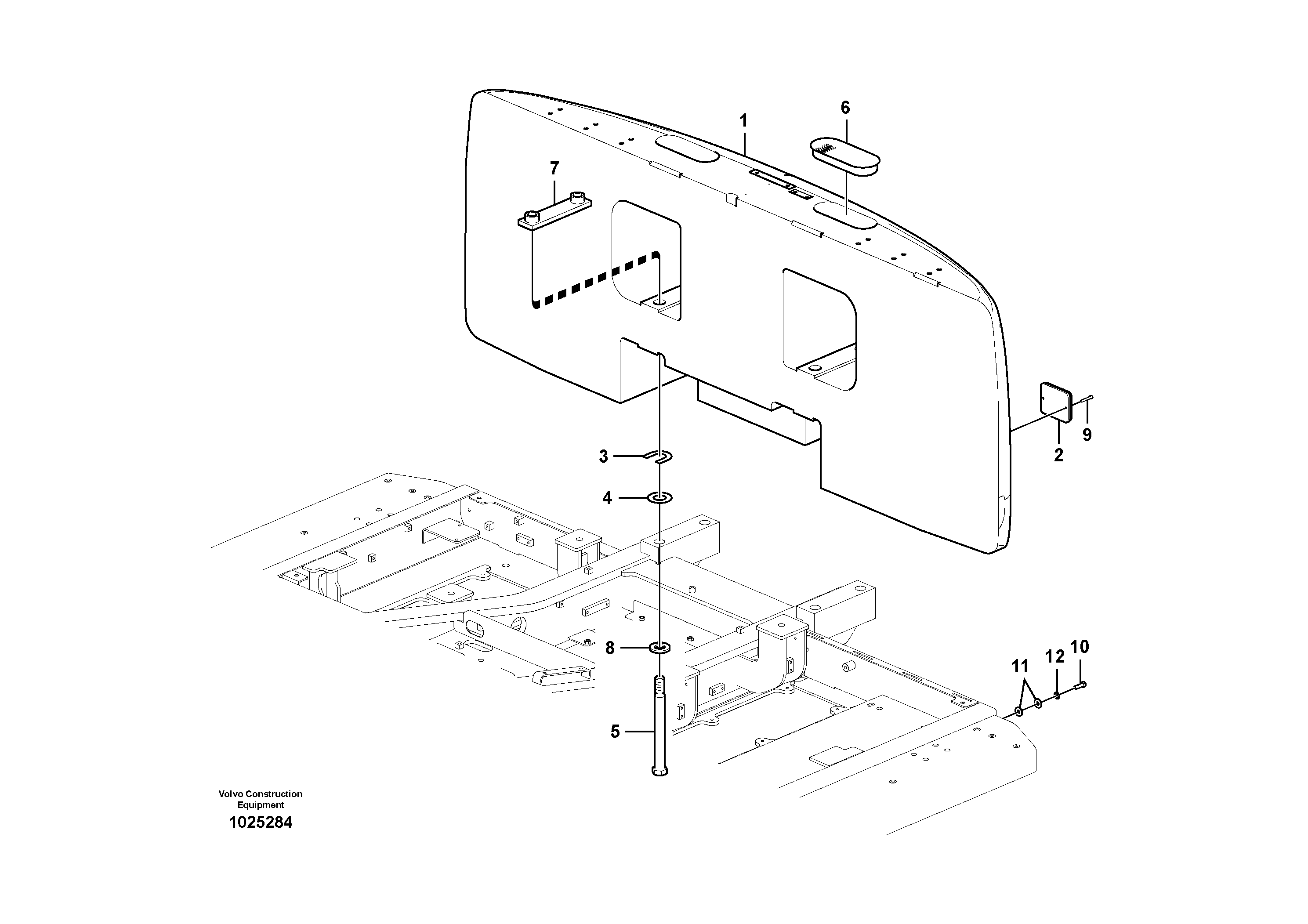 Схема запчастей Volvo FC2421C - 61877 Противовесы 