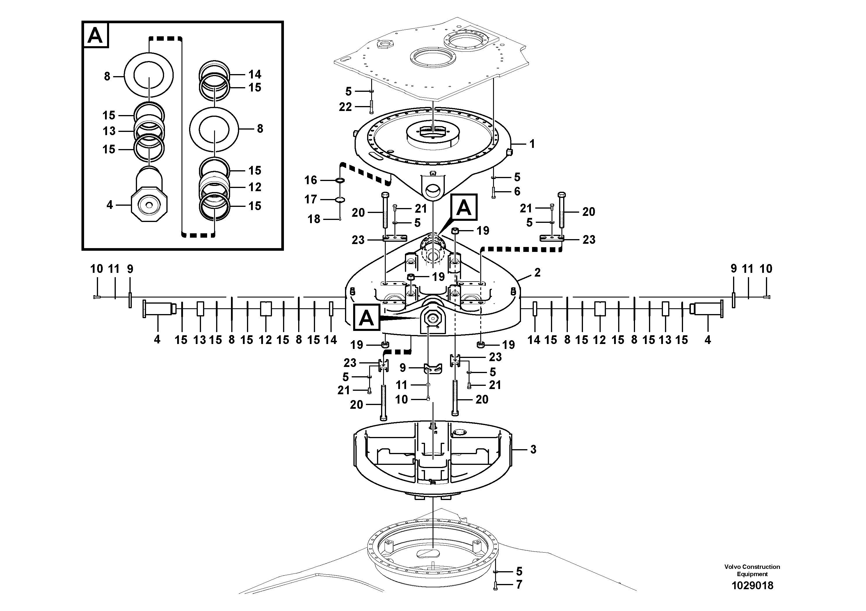 Схема запчастей Volvo FC2421C - 24122 Level system structure 