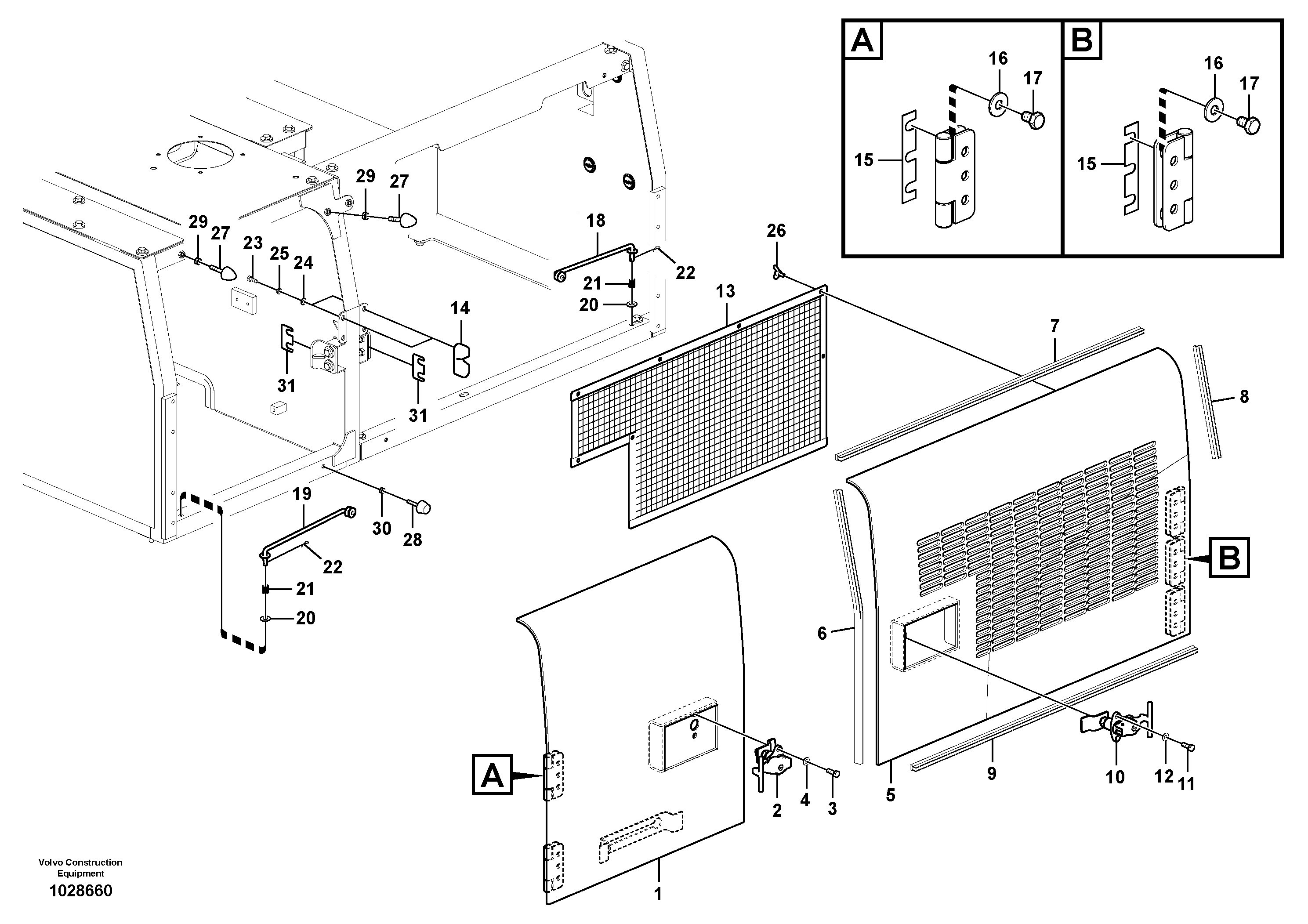 Схема запчастей Volvo FC2924C - 38100 Door, side 