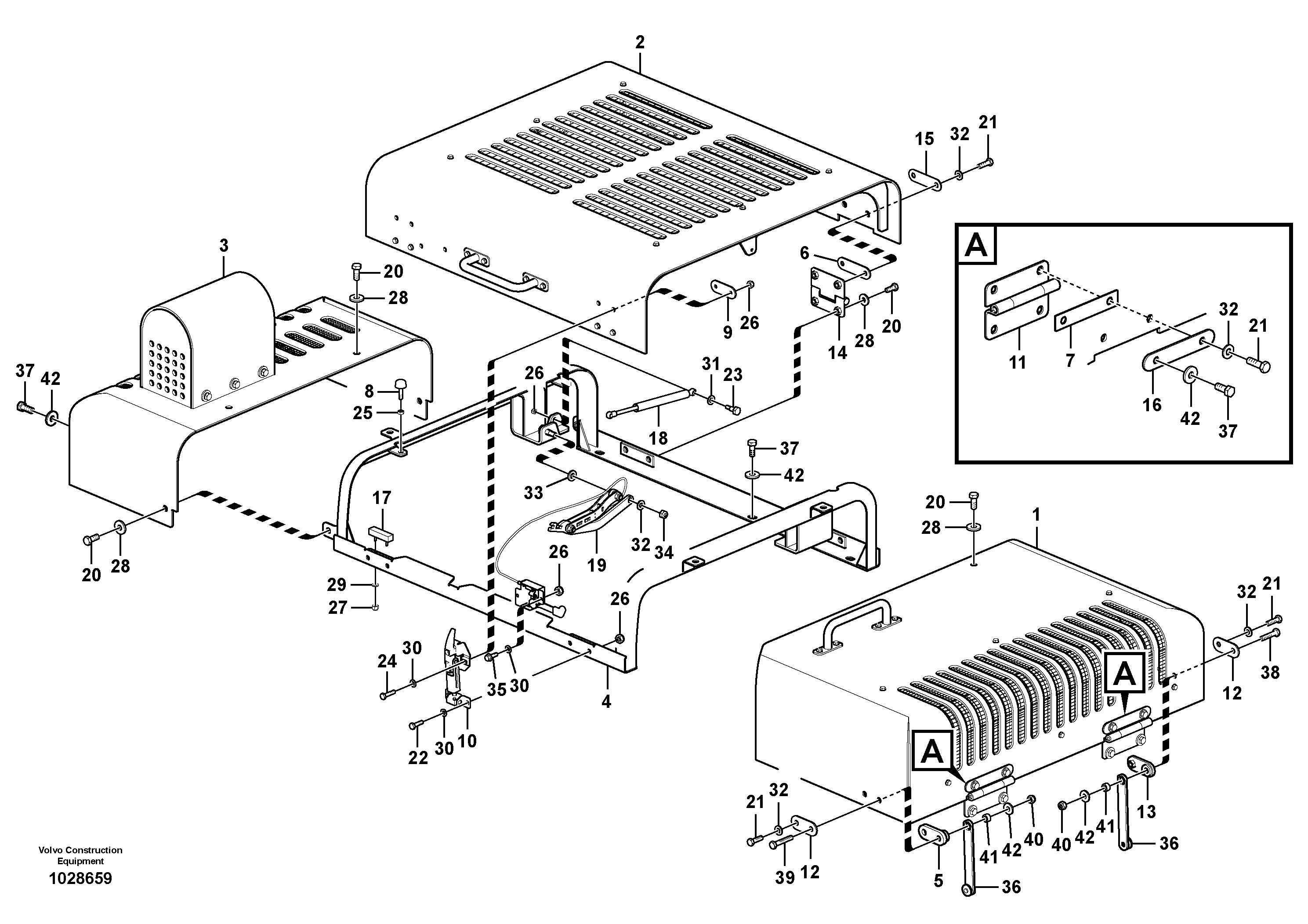 Схема запчастей Volvo FC2924C - 7236 Engine hood 