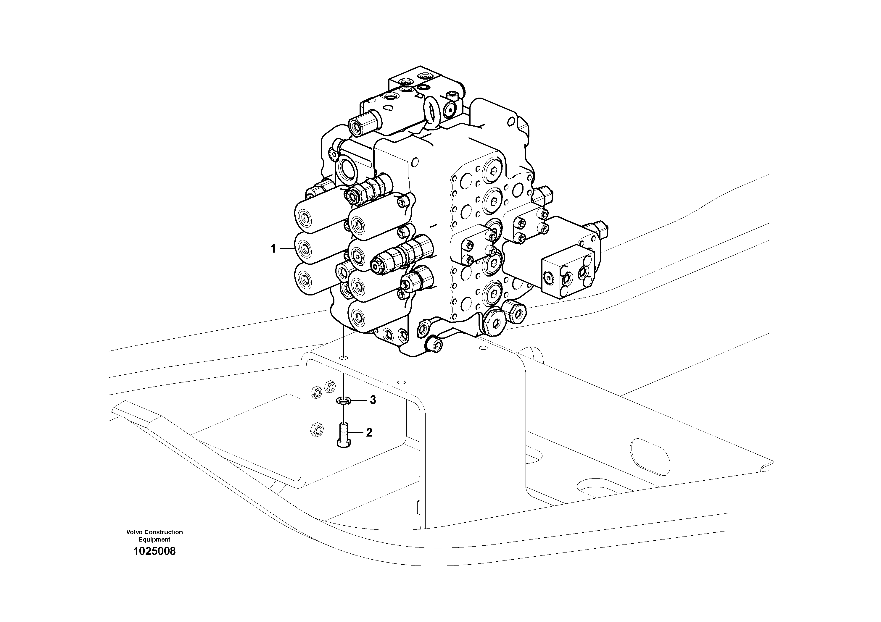 Схема запчастей Volvo FC2924C - 76088 Control valve with fitting parts 