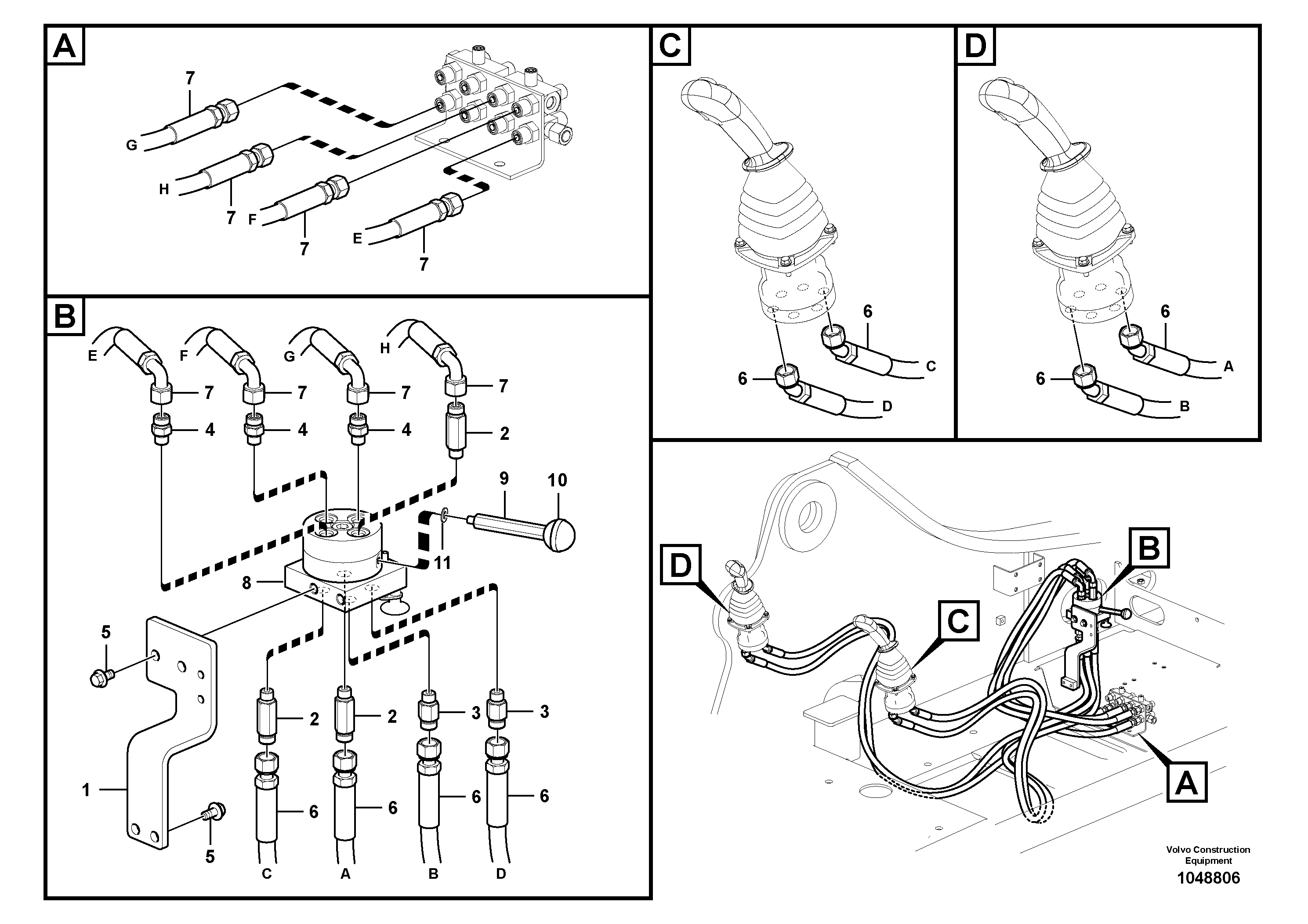 Схема запчастей Volvo FC2924C - 60747 Servo system, changing lever function 