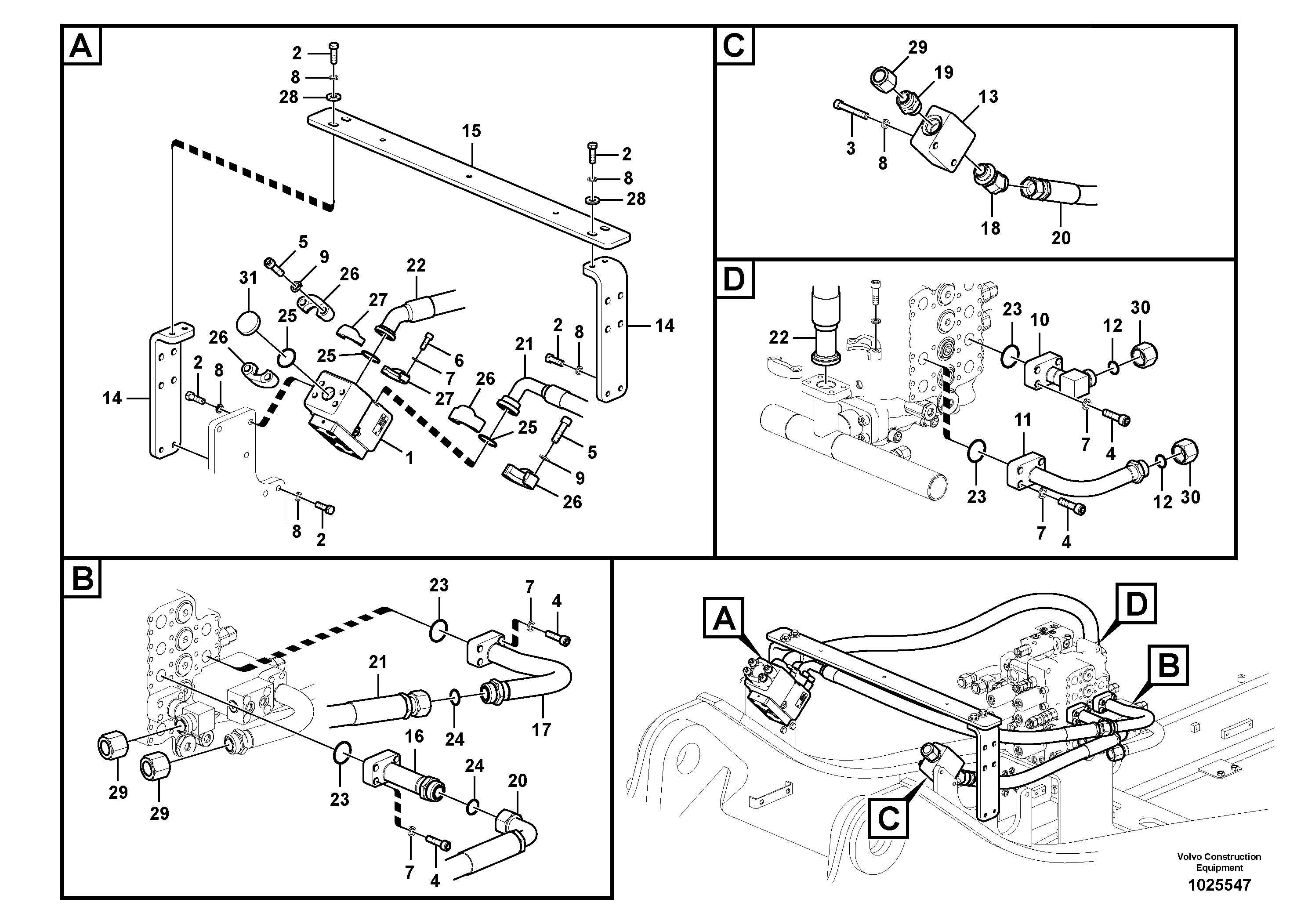 Схема запчастей Volvo FC2924C - 35592 Working hydraulic, hammer and shear for upper 